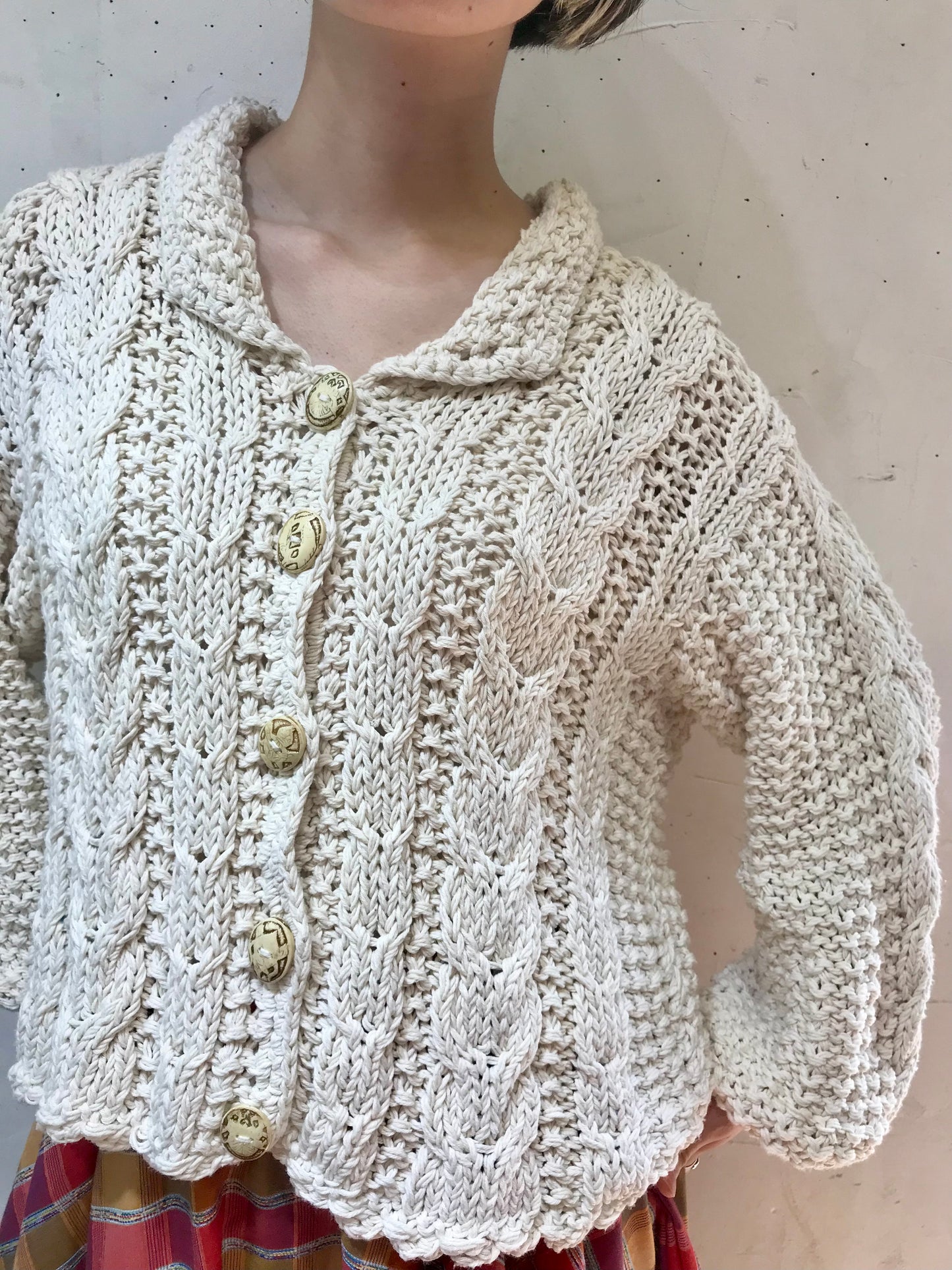 Vintage Cotton Knit Cardigan [H24772]