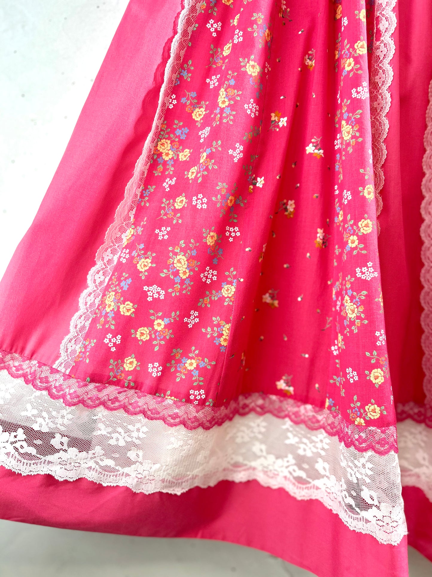 '70s Vintage Patchwork Skirt 〜Carefree Fashions〜 SCOTTSDALE ARIZONA [G30693]