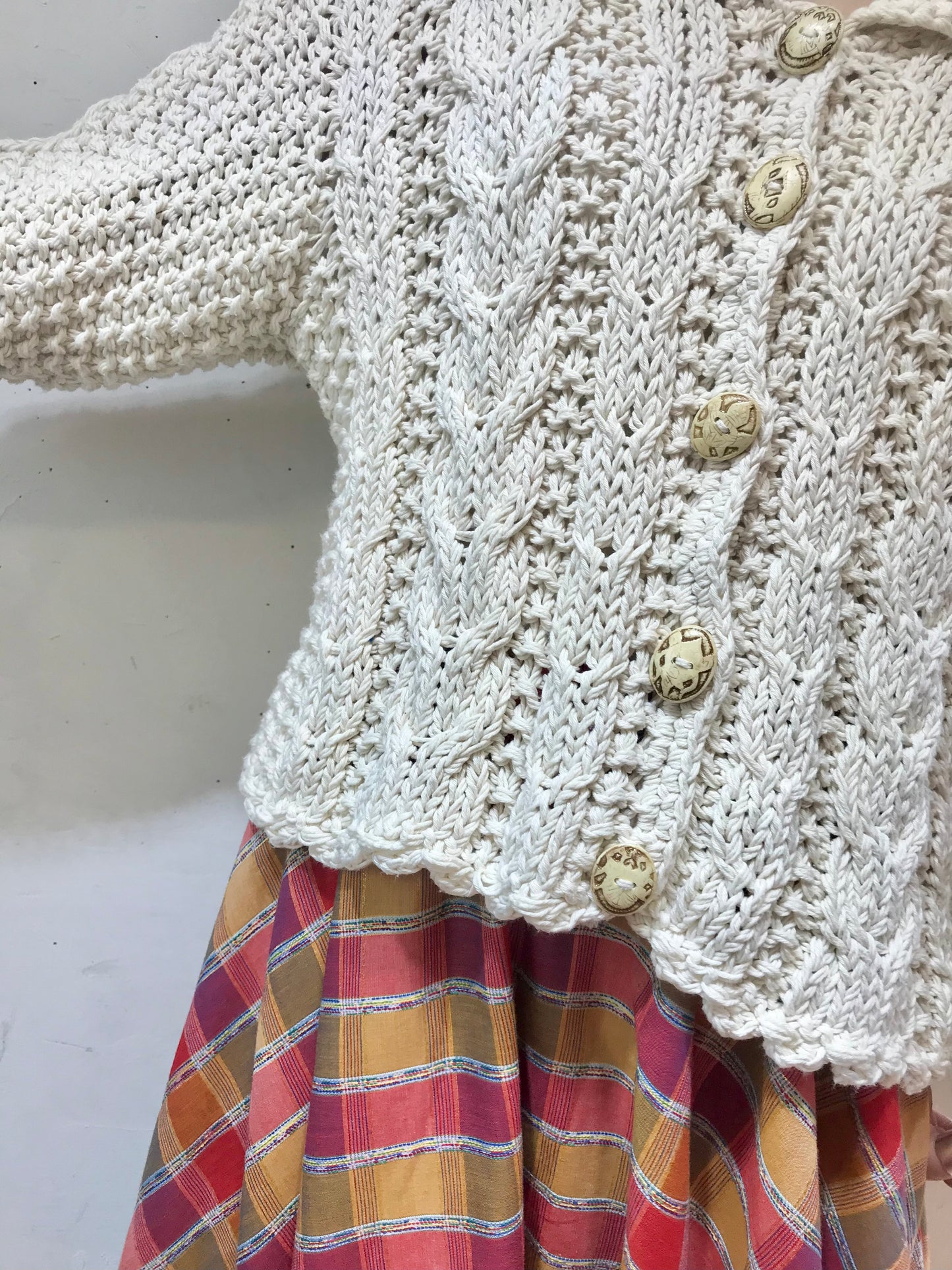 Vintage Cotton Knit Cardigan [H24772]