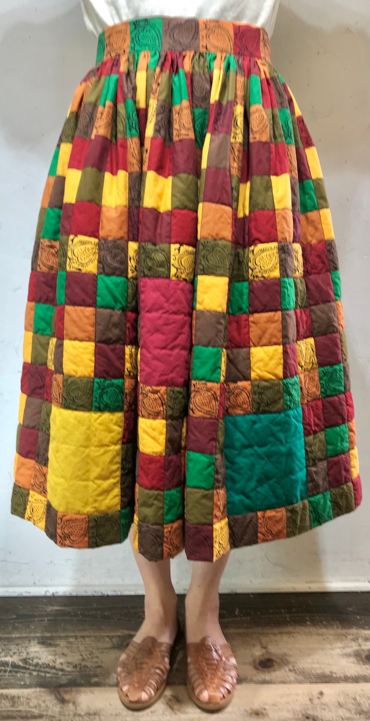 Vintage Quilting Patch Skirt [B26128]