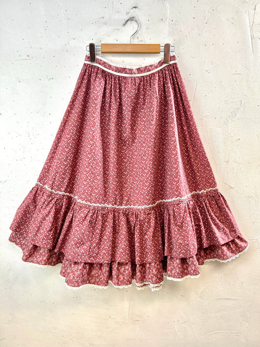 '70sVintage Tiered Skirt 〜Candi〜 California [G30692]