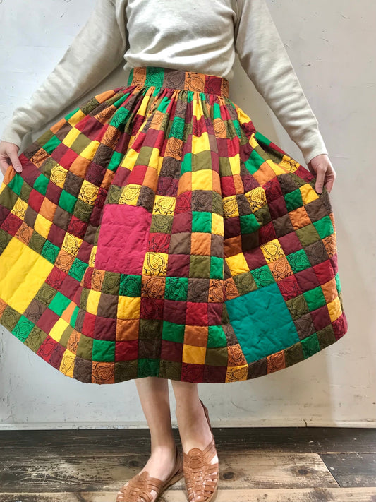 Vintage Quilting Patch Skirt [B26128]