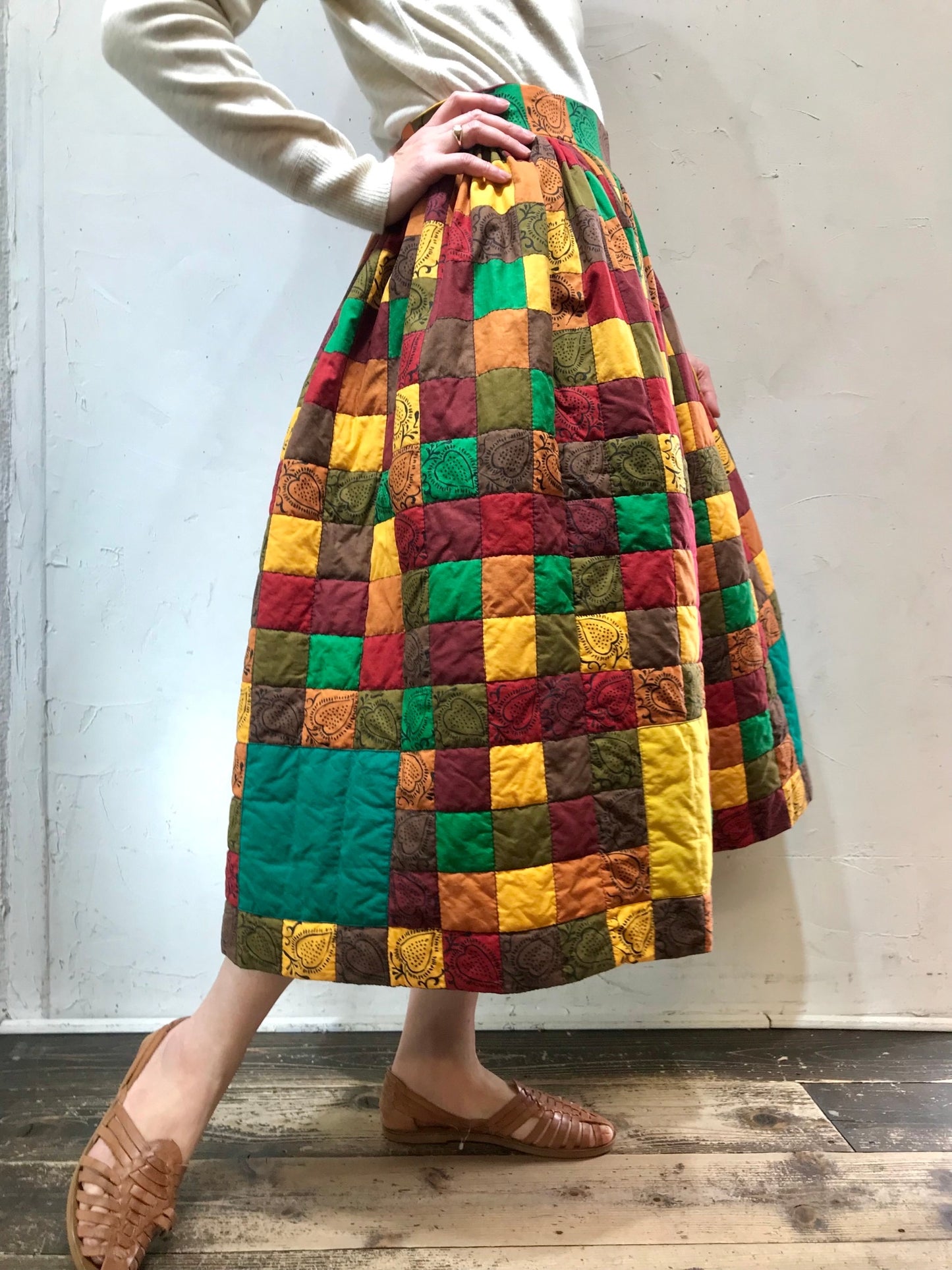 Vintage Quilting Patch Skirt [B26128]