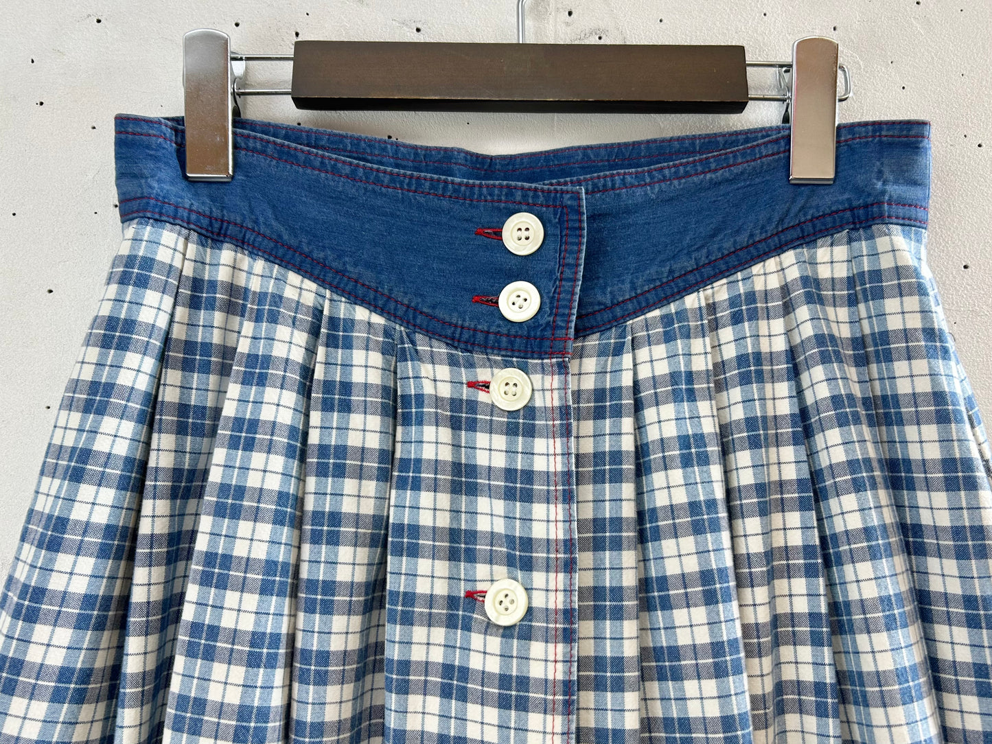 Vintage Plaid Skirt MADE IN GERMANY [F30463]