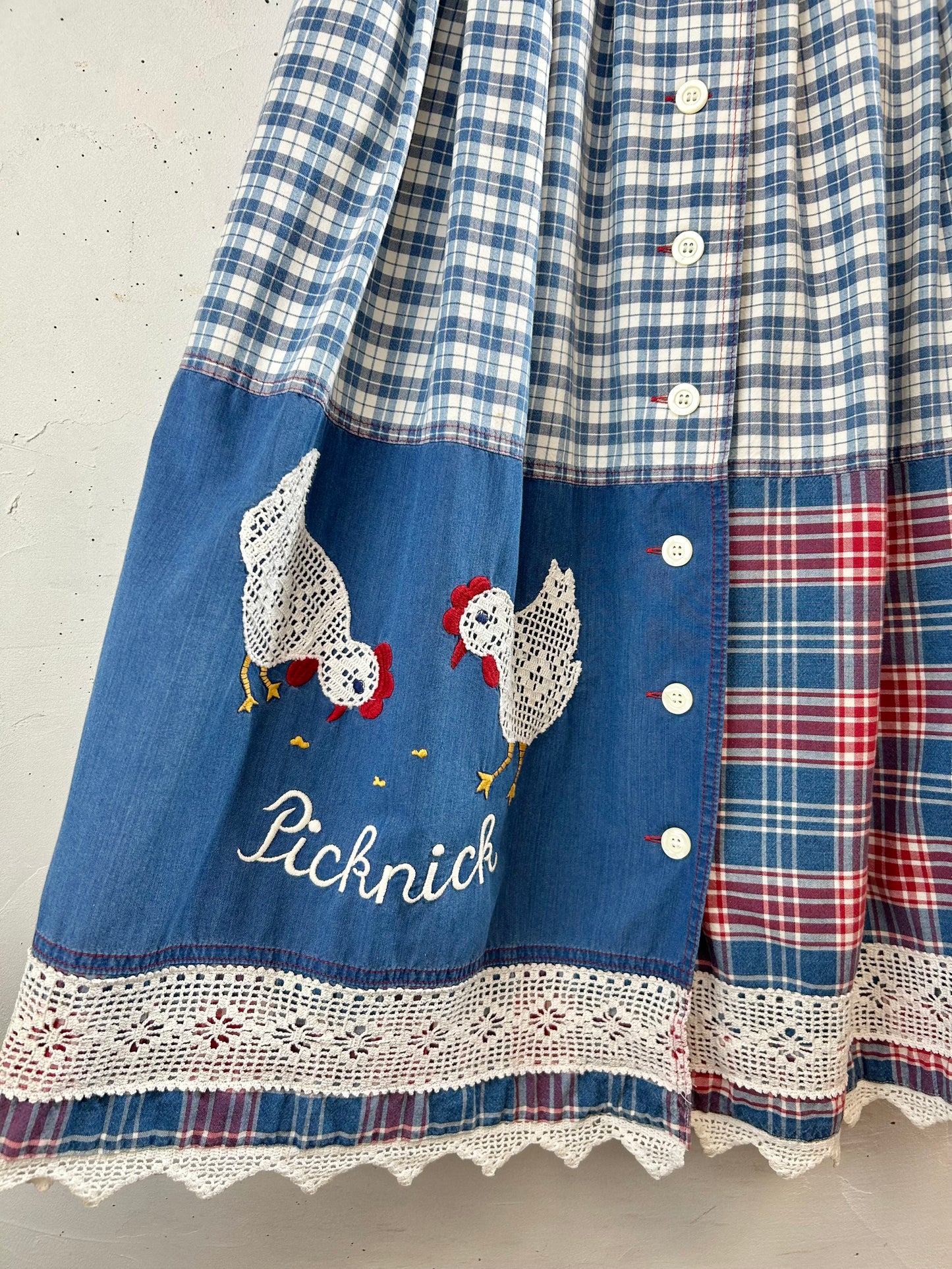 Vintage Plaid Skirt MADE IN GERMANY [F30463]