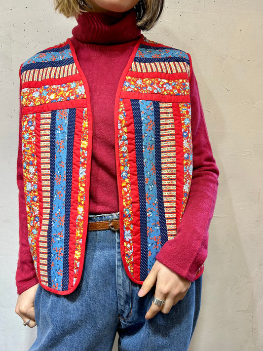 ’70s Vintage Patchwork Vest [A25897]