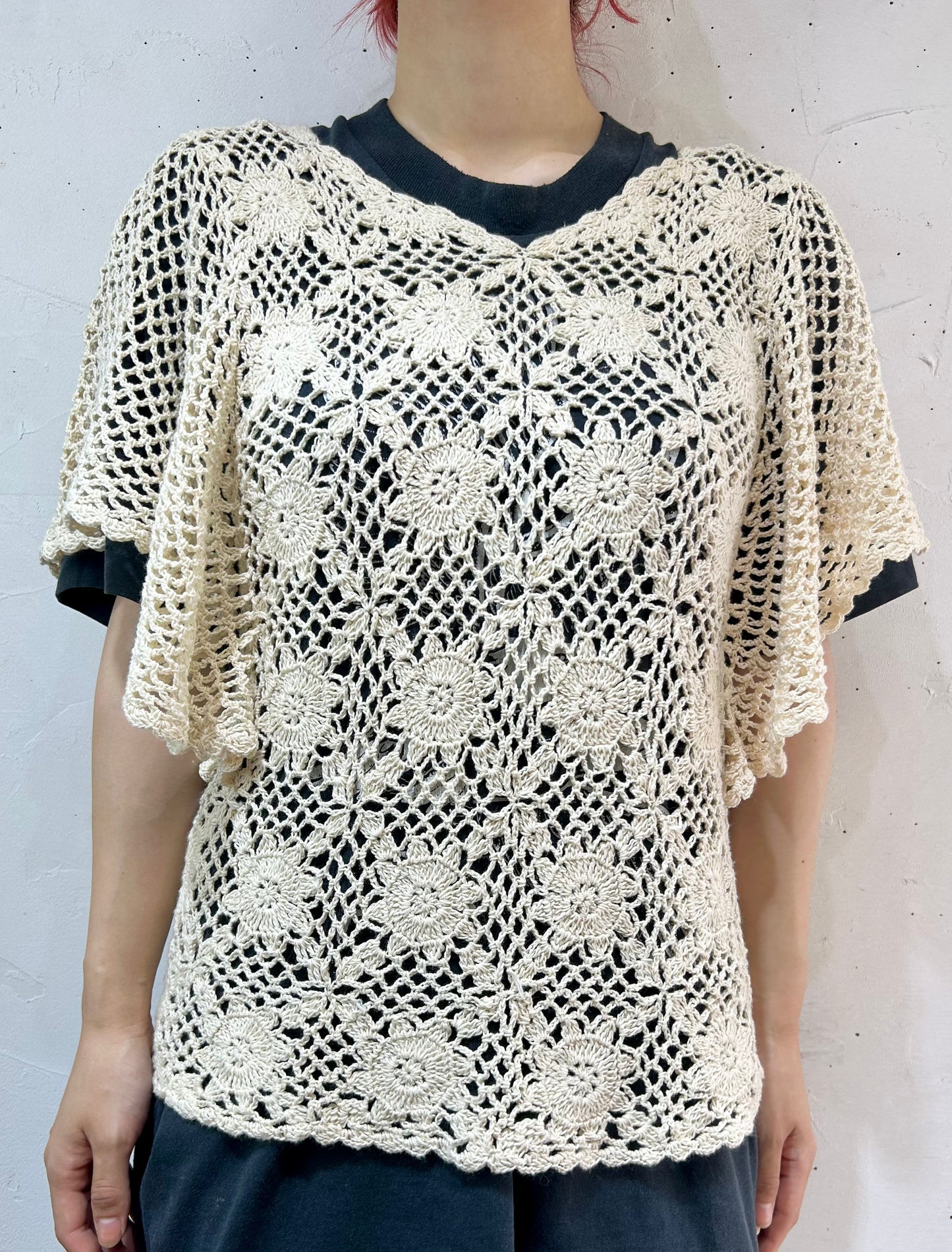 Vintage Hand Crafted Cotton Knit [I25016]