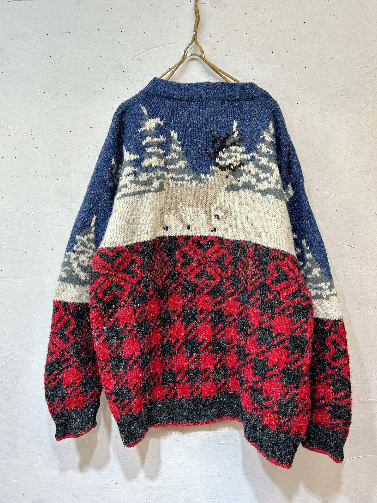 Vintage Hand Knit Sweater 〜Wool Rich〜 [K25662]