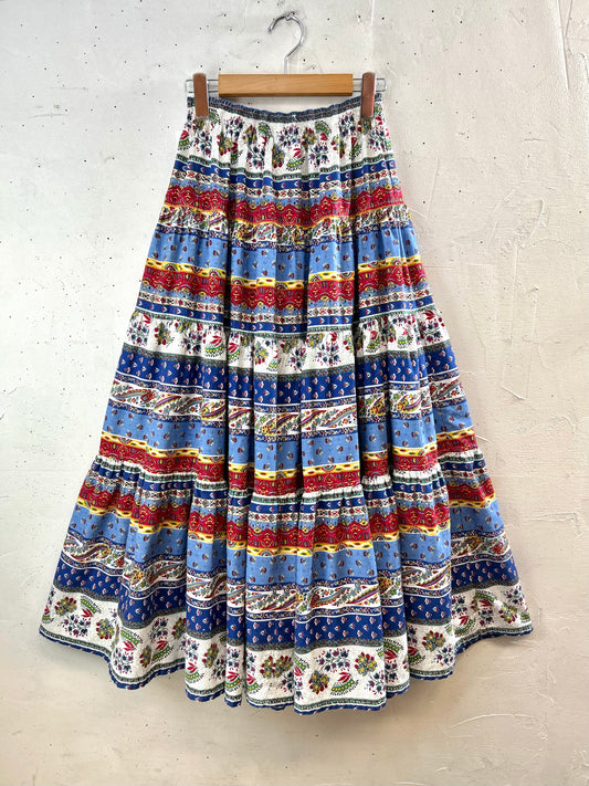 Vintage Tiered Skirt 〜ORVIS〜 MADE IN USA [G30688]