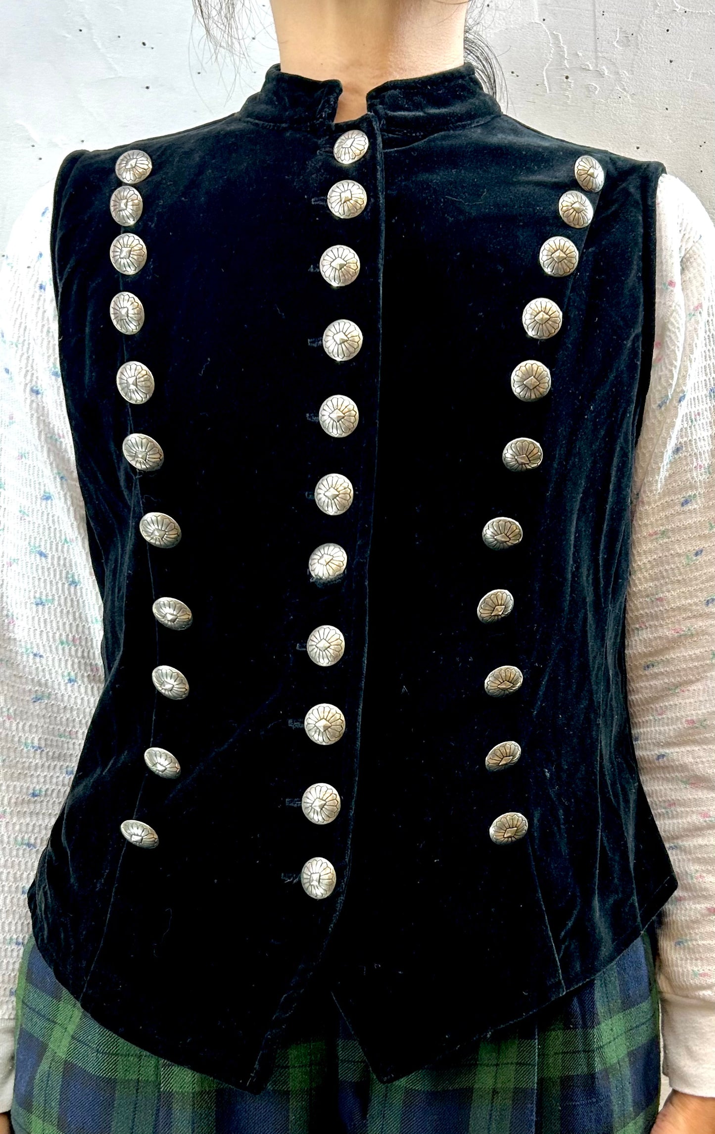 Vintage Velours Vest MADE IN USA [H28289]