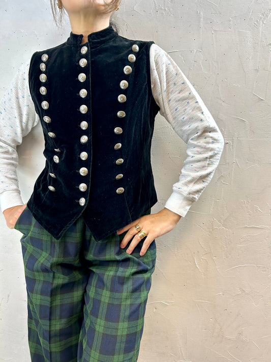 Vintage Velours Vest MADE IN USA [H28289]