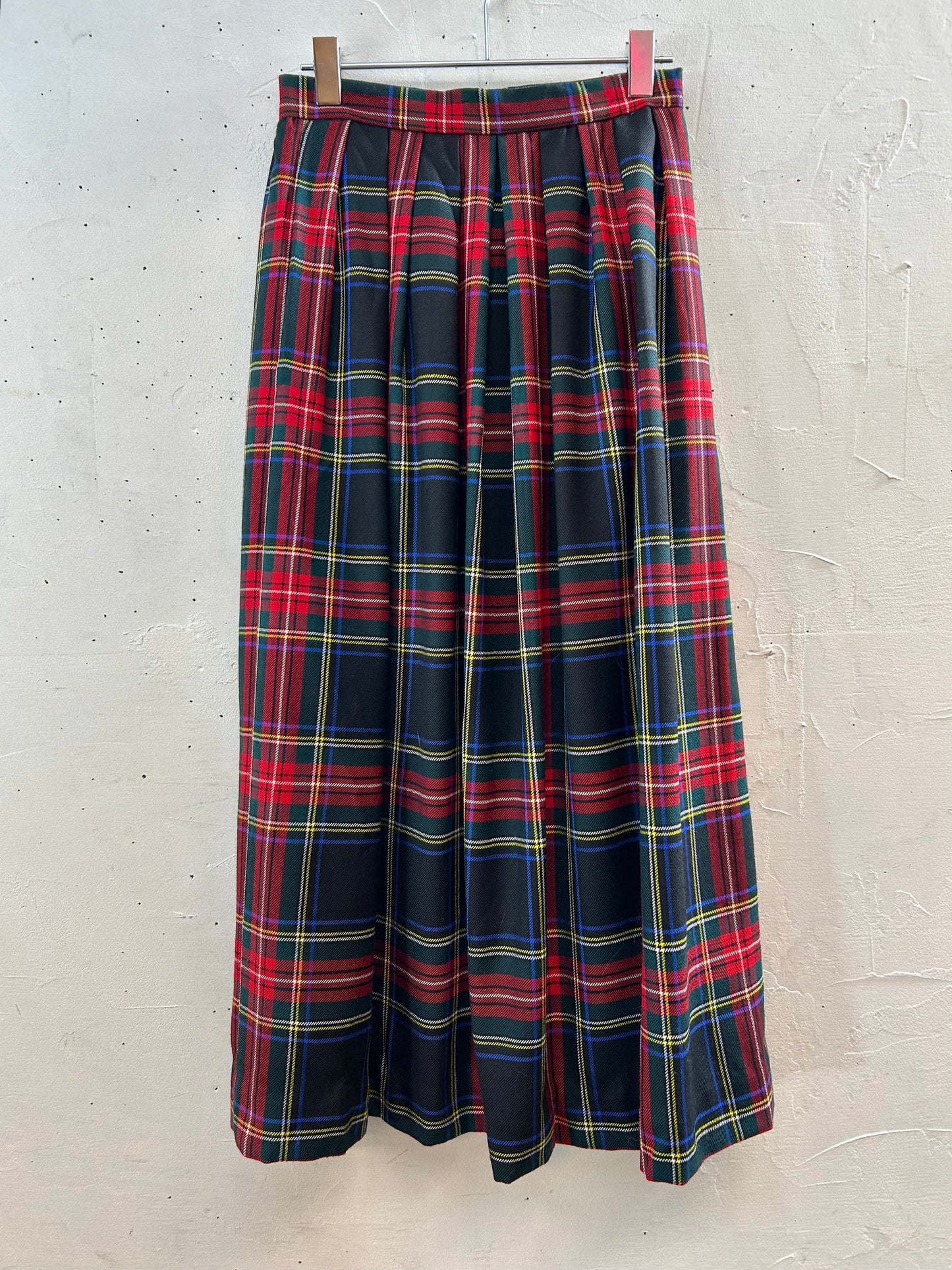 Vintage Plaid Skirt MADE IN SCOTLAND [K28950]