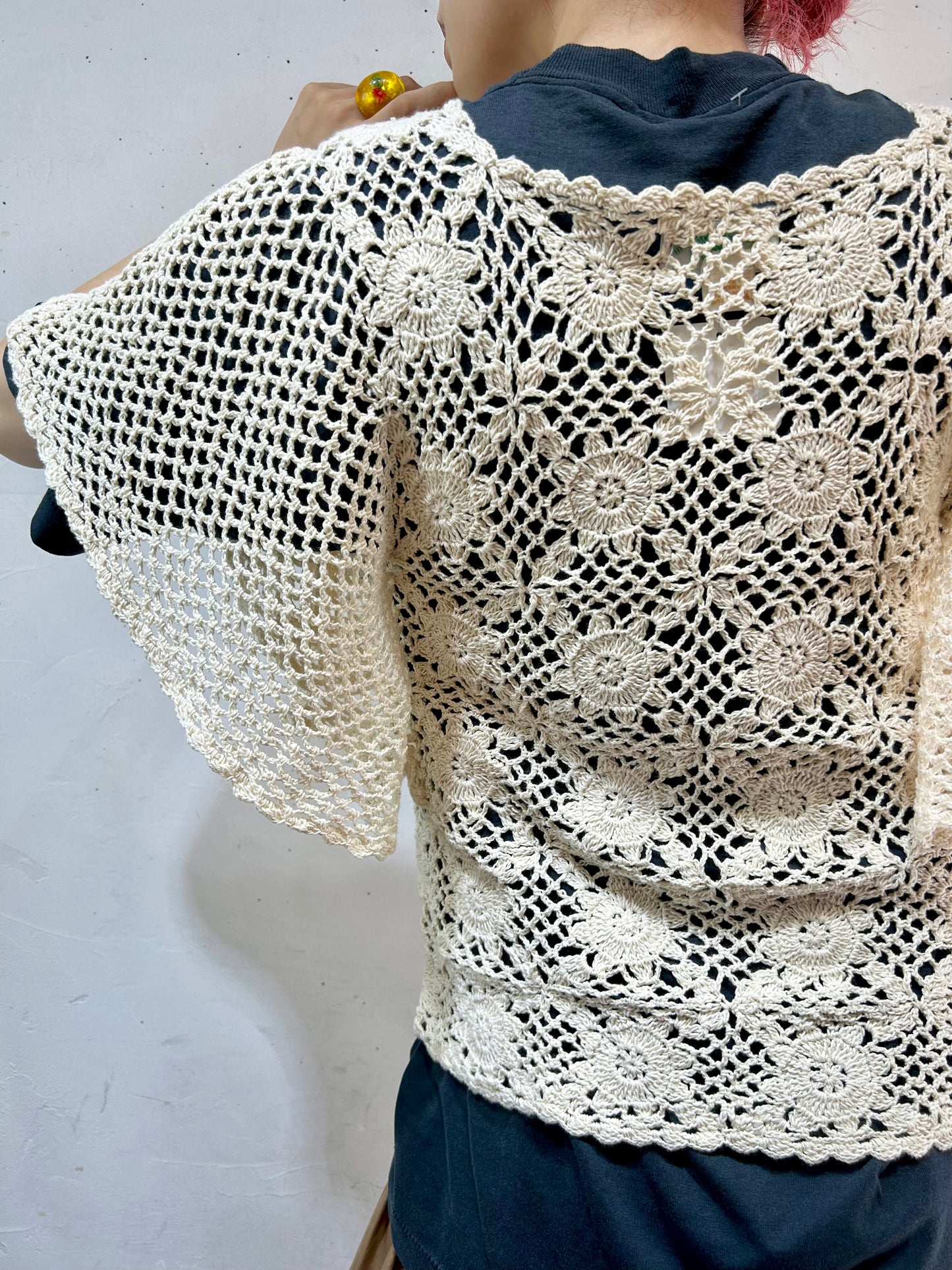 Vintage Hand Crafted Cotton Knit [I25016]