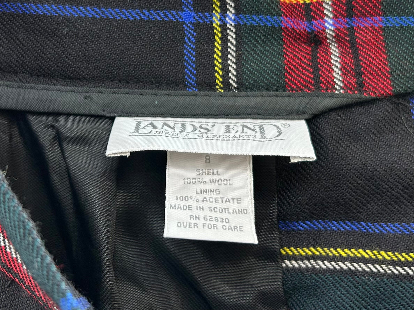 Vintage Plaid Skirt MADE IN SCOTLAND [K28950]