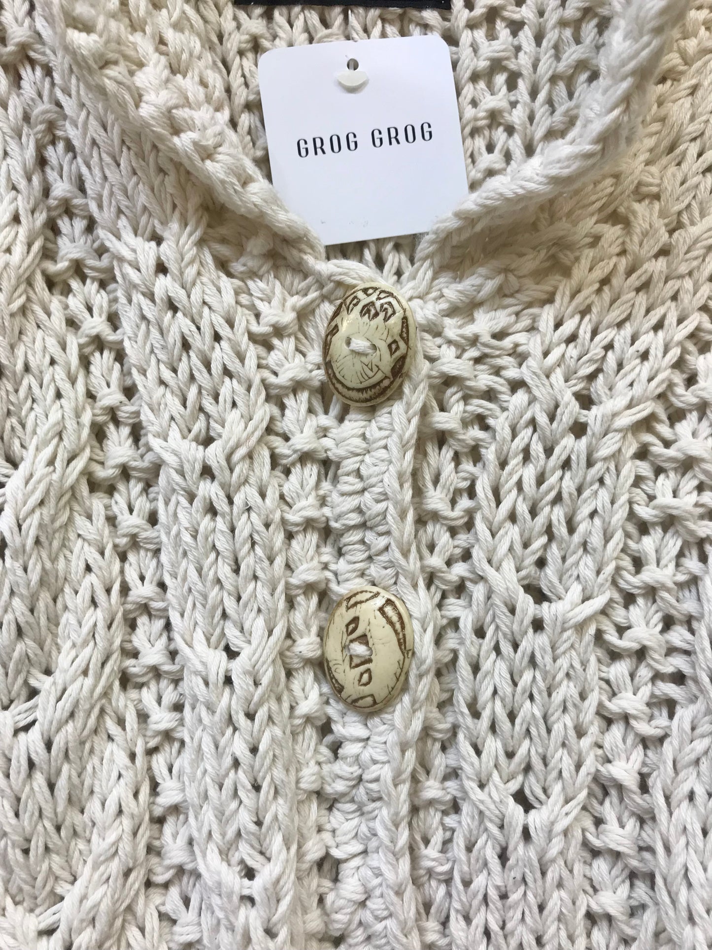 Vintage Cotton Knit Cardigan [H24772]