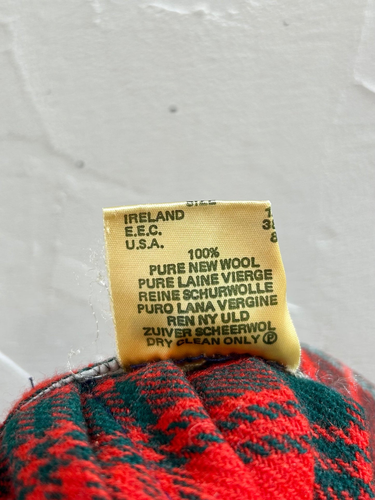 Vintage Plaid Skirt MADE IN IRELAND [K28951]