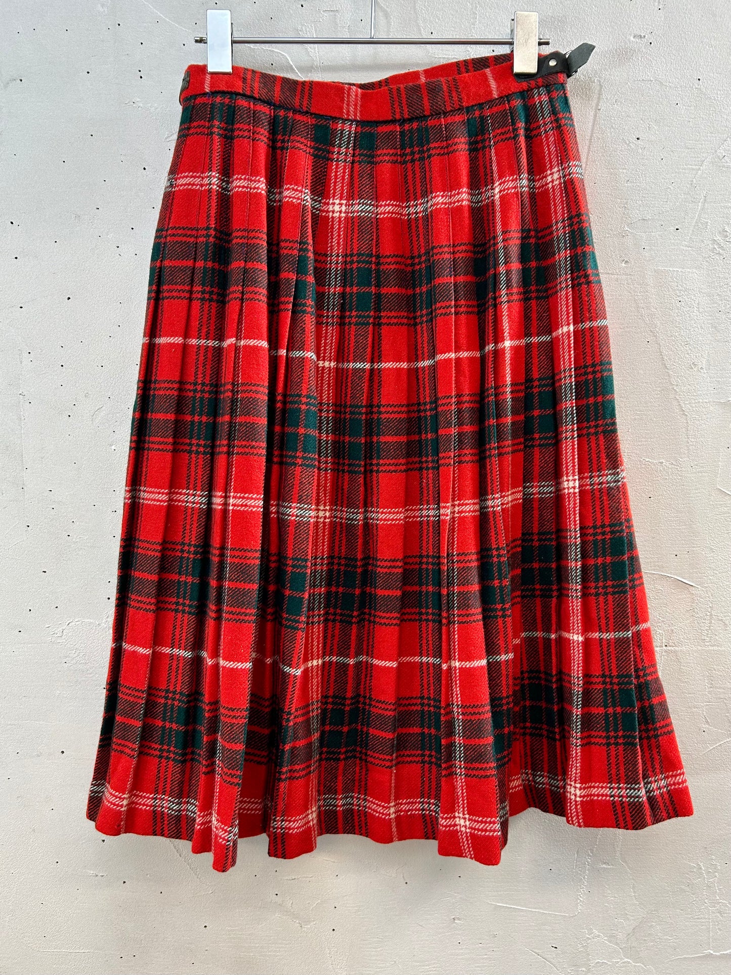 Vintage Plaid Skirt MADE IN IRELAND [K28951]