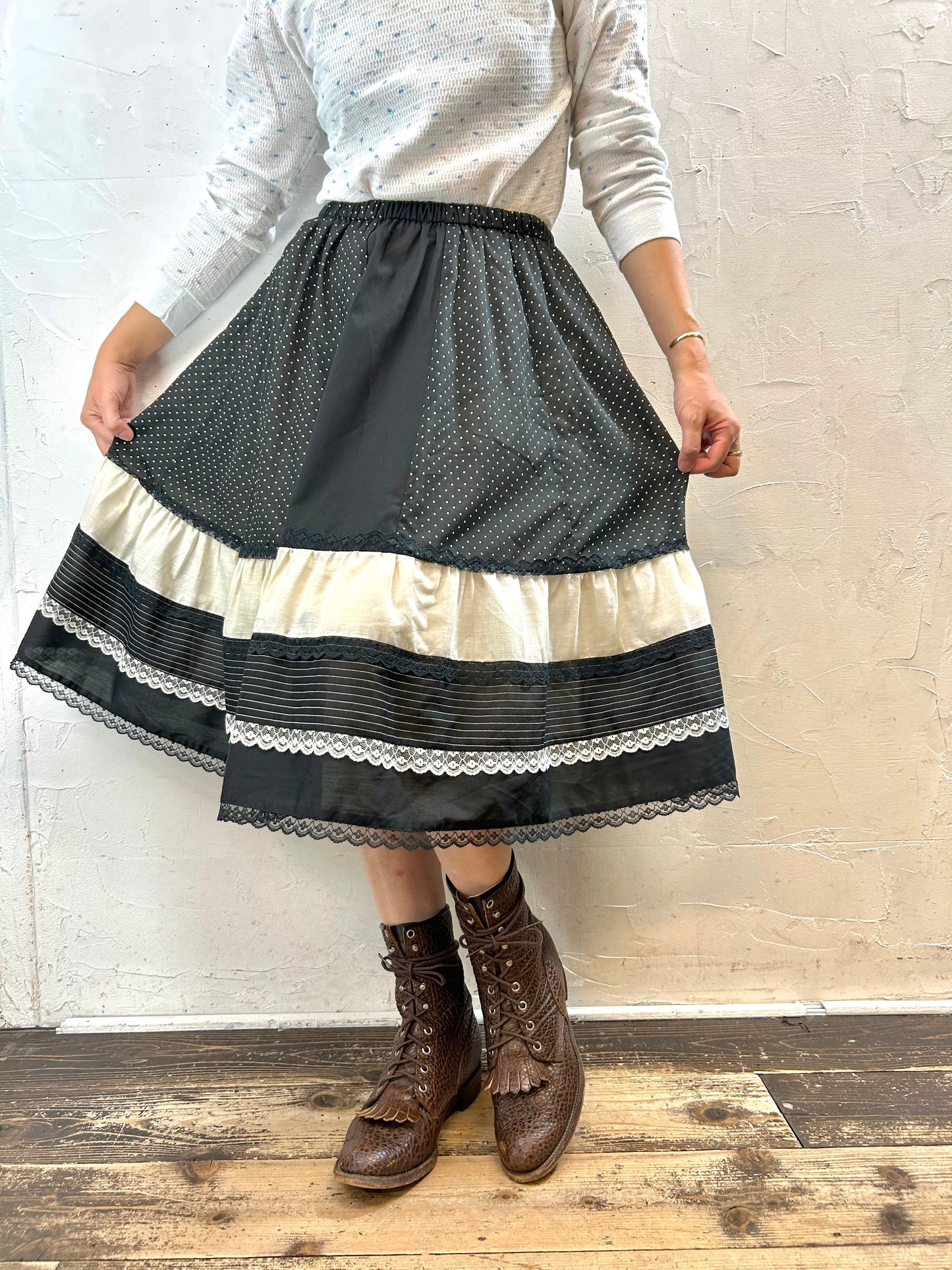 ’70s Vintage Skirt 〜CAREFREE FASHIONS〜[H28301]