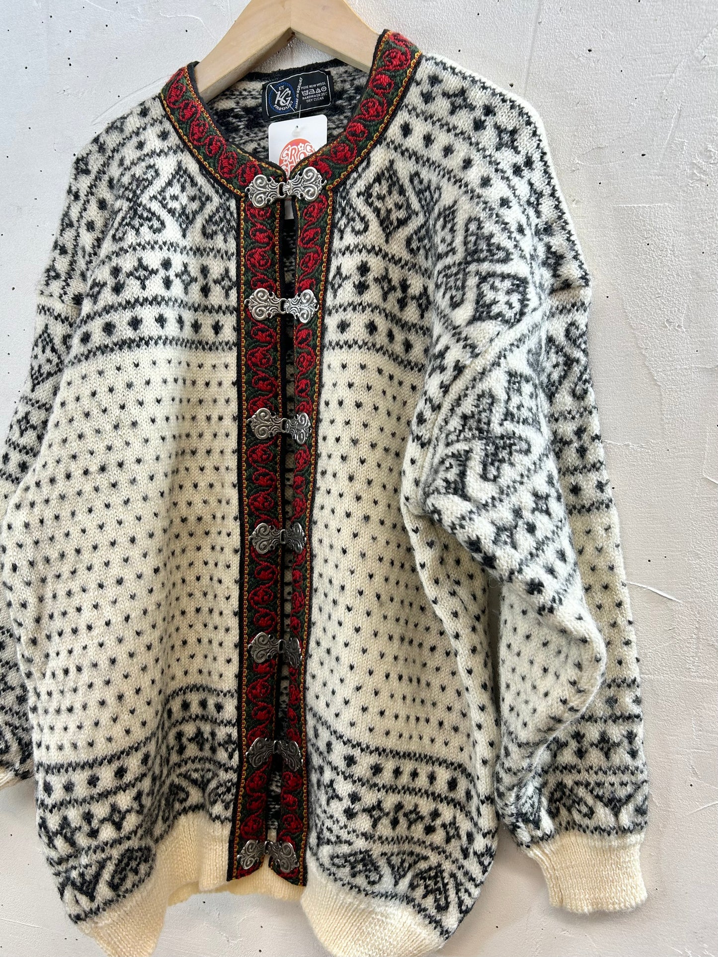 Vintage Nordic Knit Cardigan  MADE IN NORWAY [K28955]