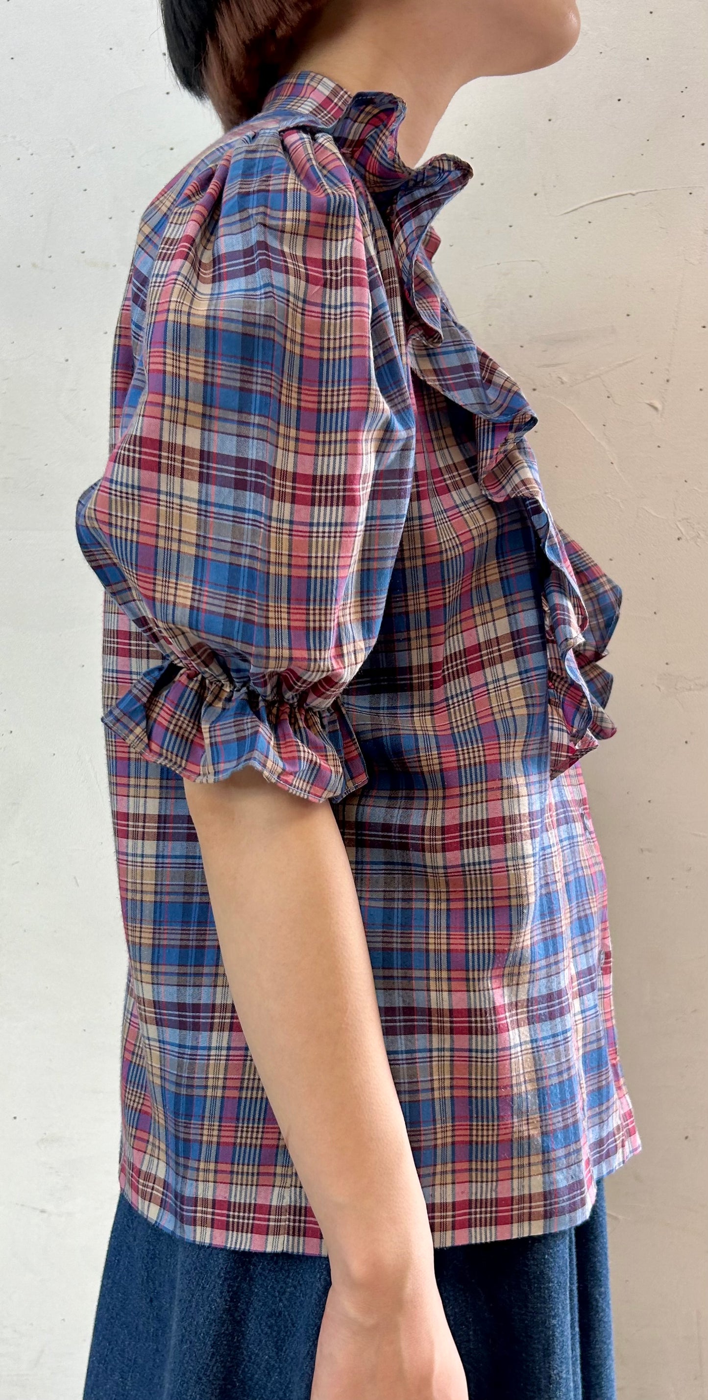 Vintage Plaid Blouse 〜Rhoda Lee〜 [E27194]