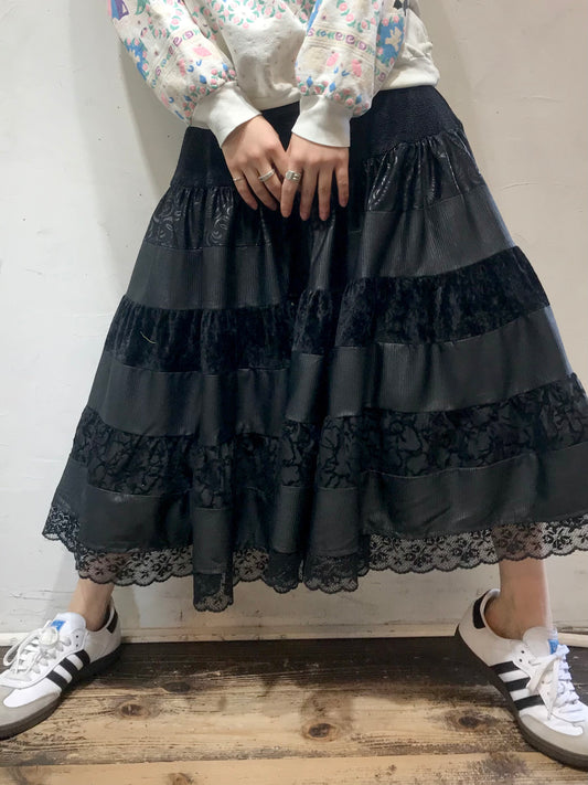 Vintage Tiered Skirt[A26094]