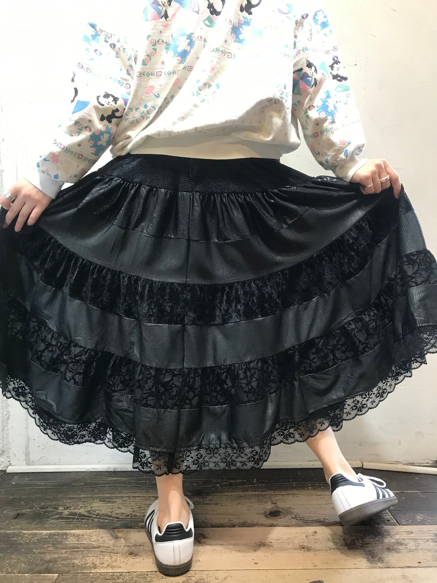 Vintage Tiered Skirt[A26094]