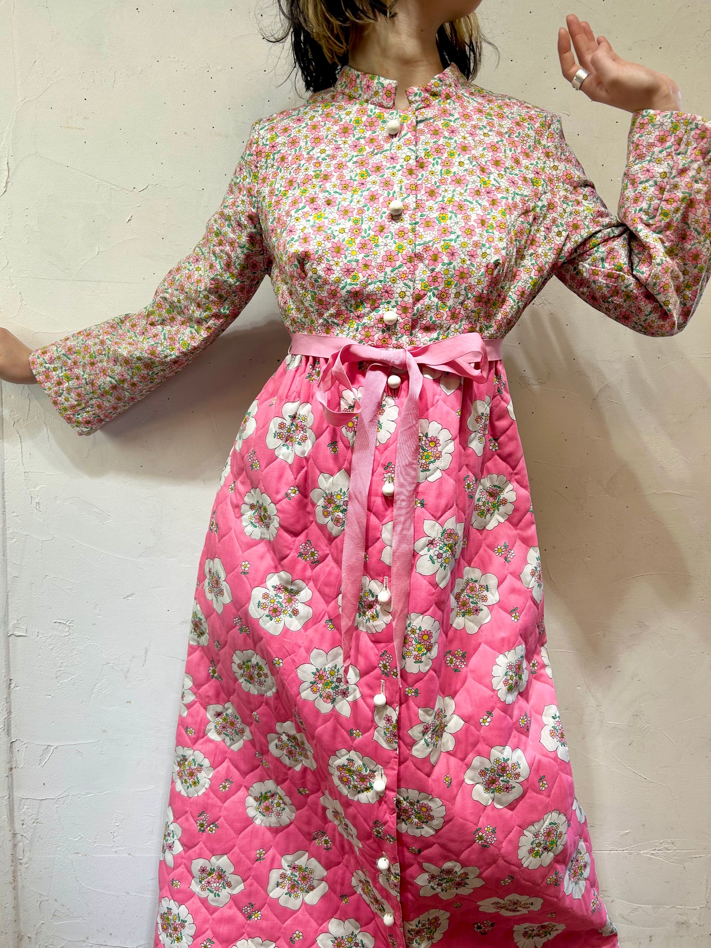 ’70s Quilting Dress  UNIONMADE [A25916]