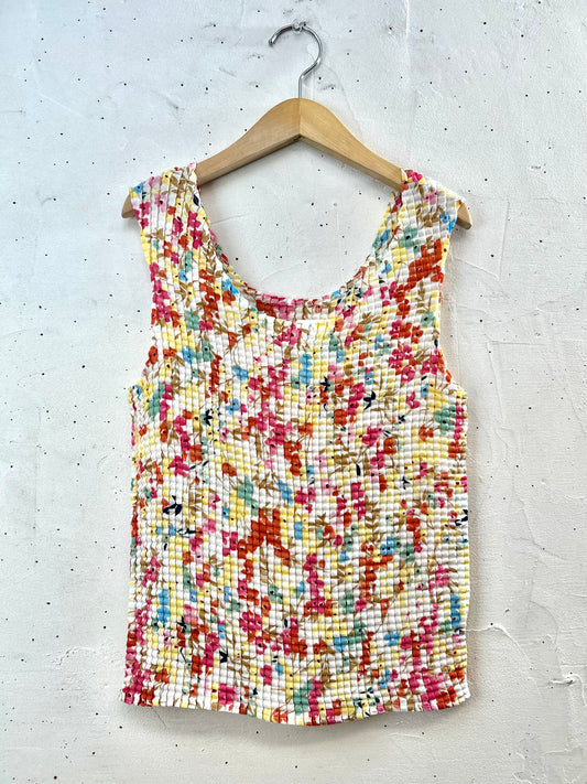 Vintage Pleats Tops [F30465]