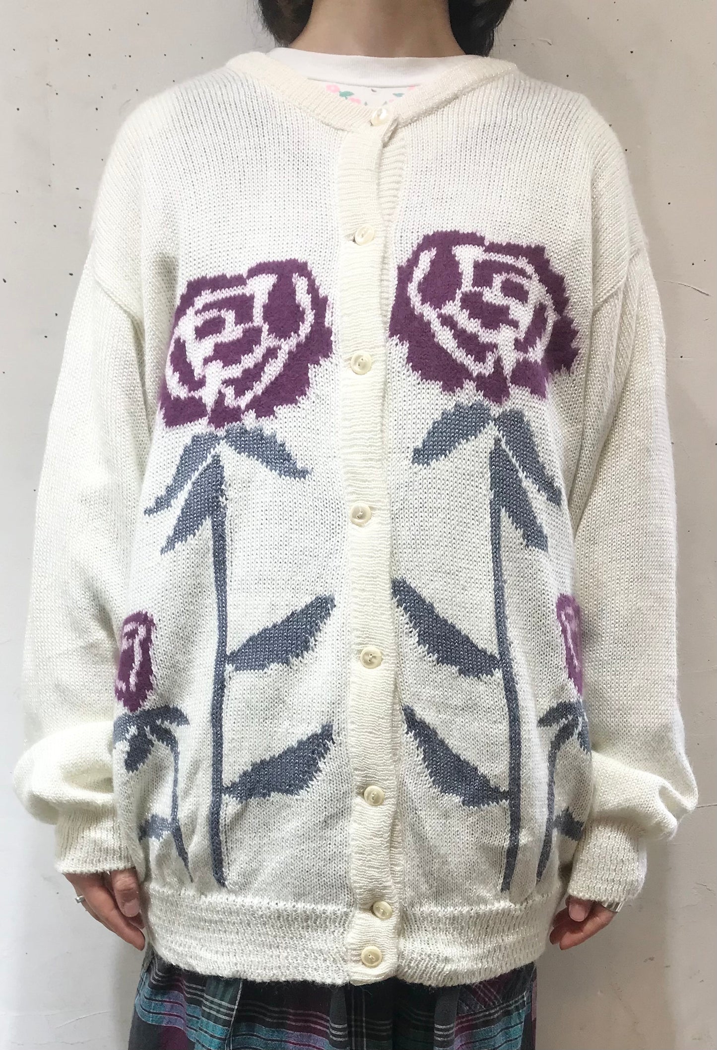 Vintage Angora Knit Cardigan [A26092]