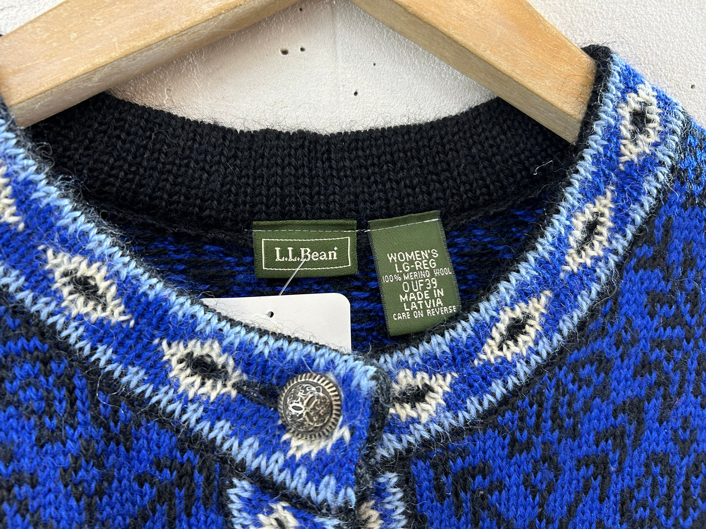 Vintage Nordic Knit Cardigan 〜L.L.Bean〜 [K28953]