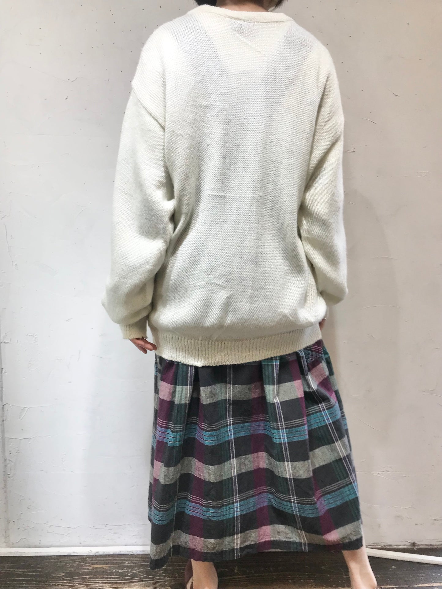 Vintage Angora Knit Cardigan [A26092]