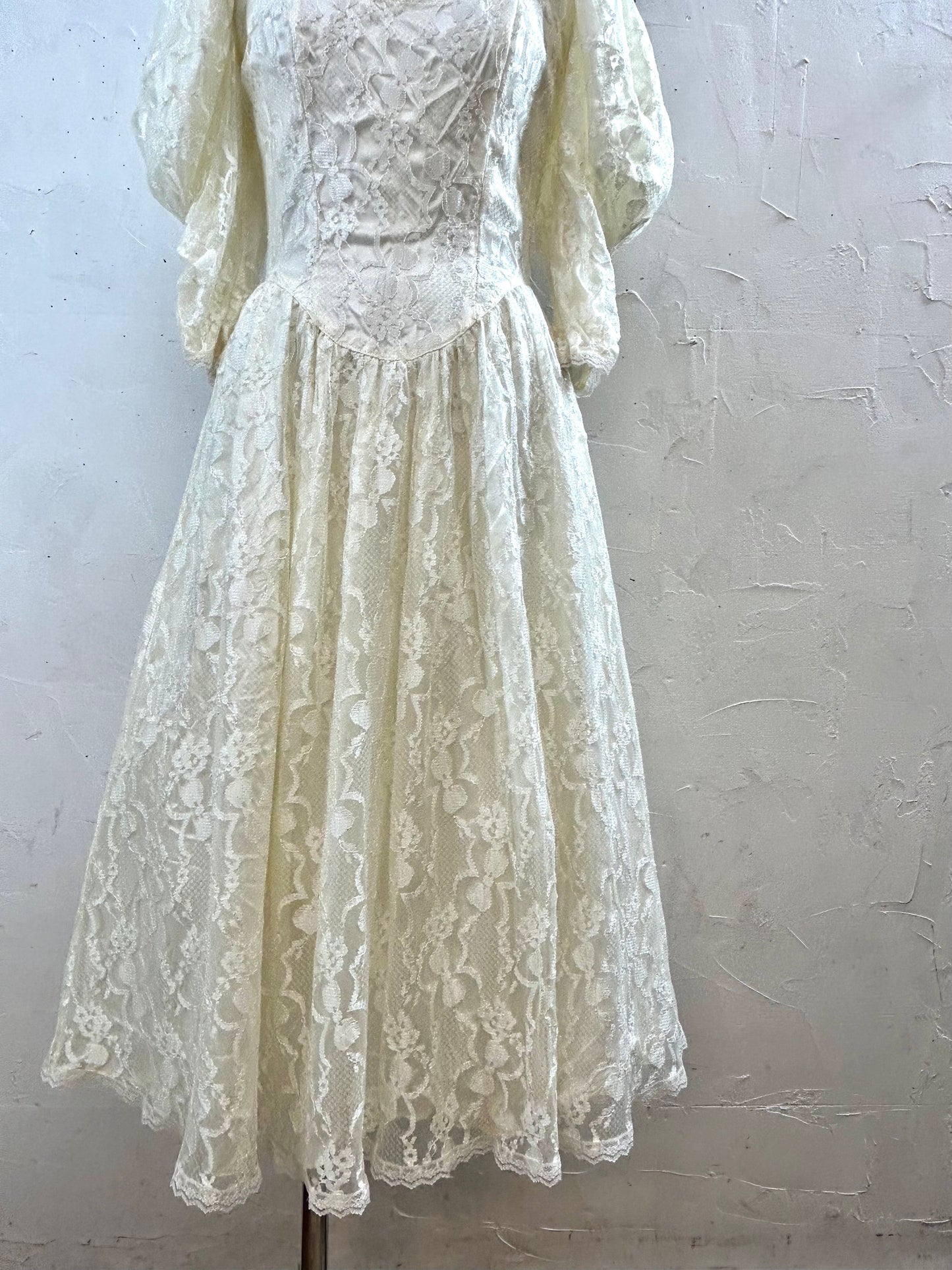 ’80s Vintage Dress 〜GUNNE SAX〜 [J28728]