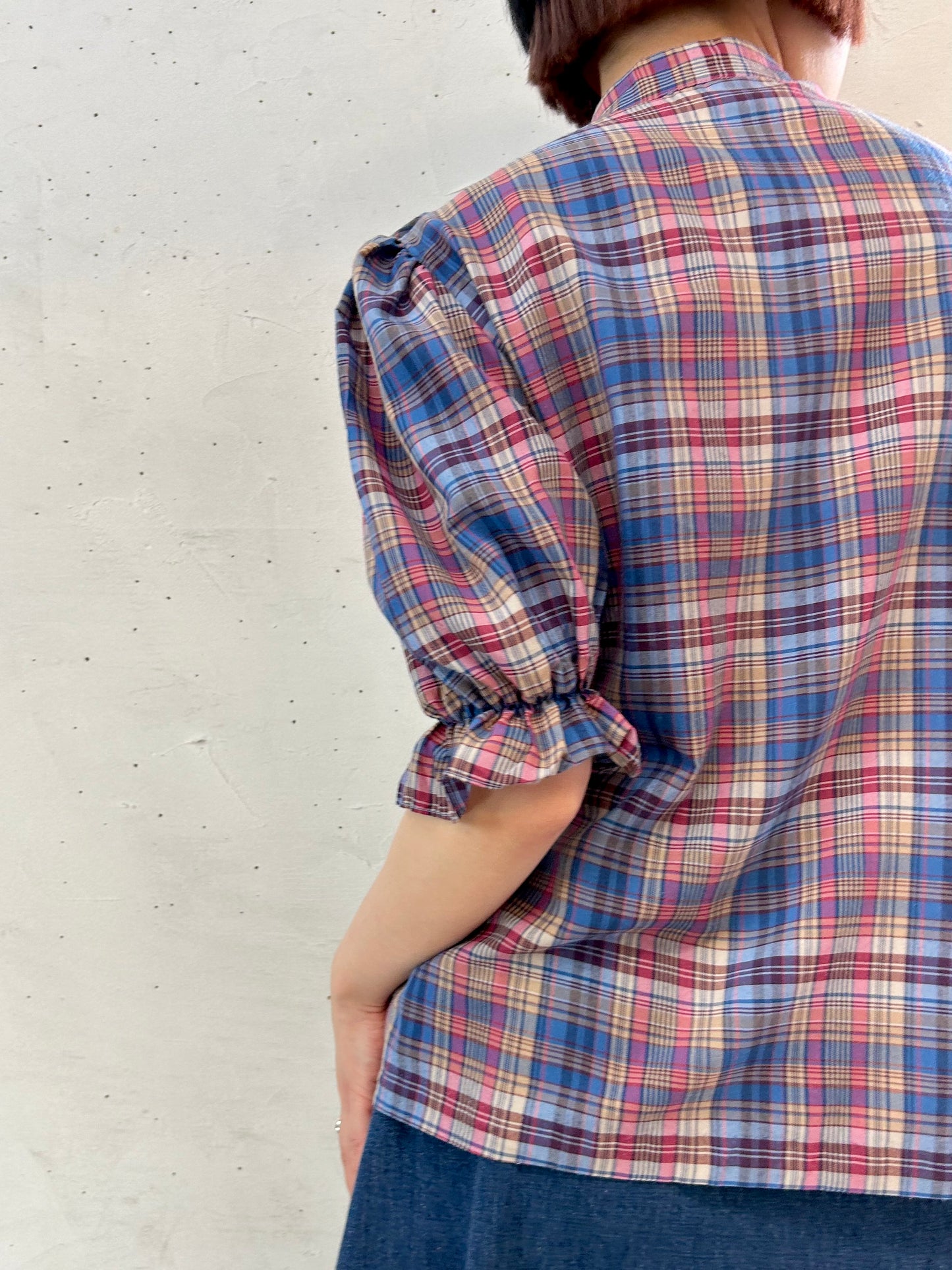 Vintage Plaid Blouse 〜Rhoda Lee〜 [E27194]