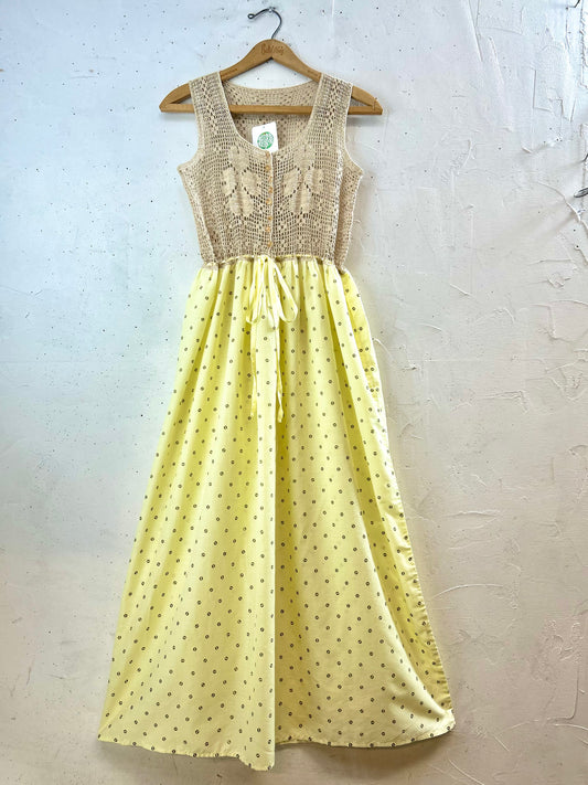 Vintage Crochet Knit Dress [G30698]