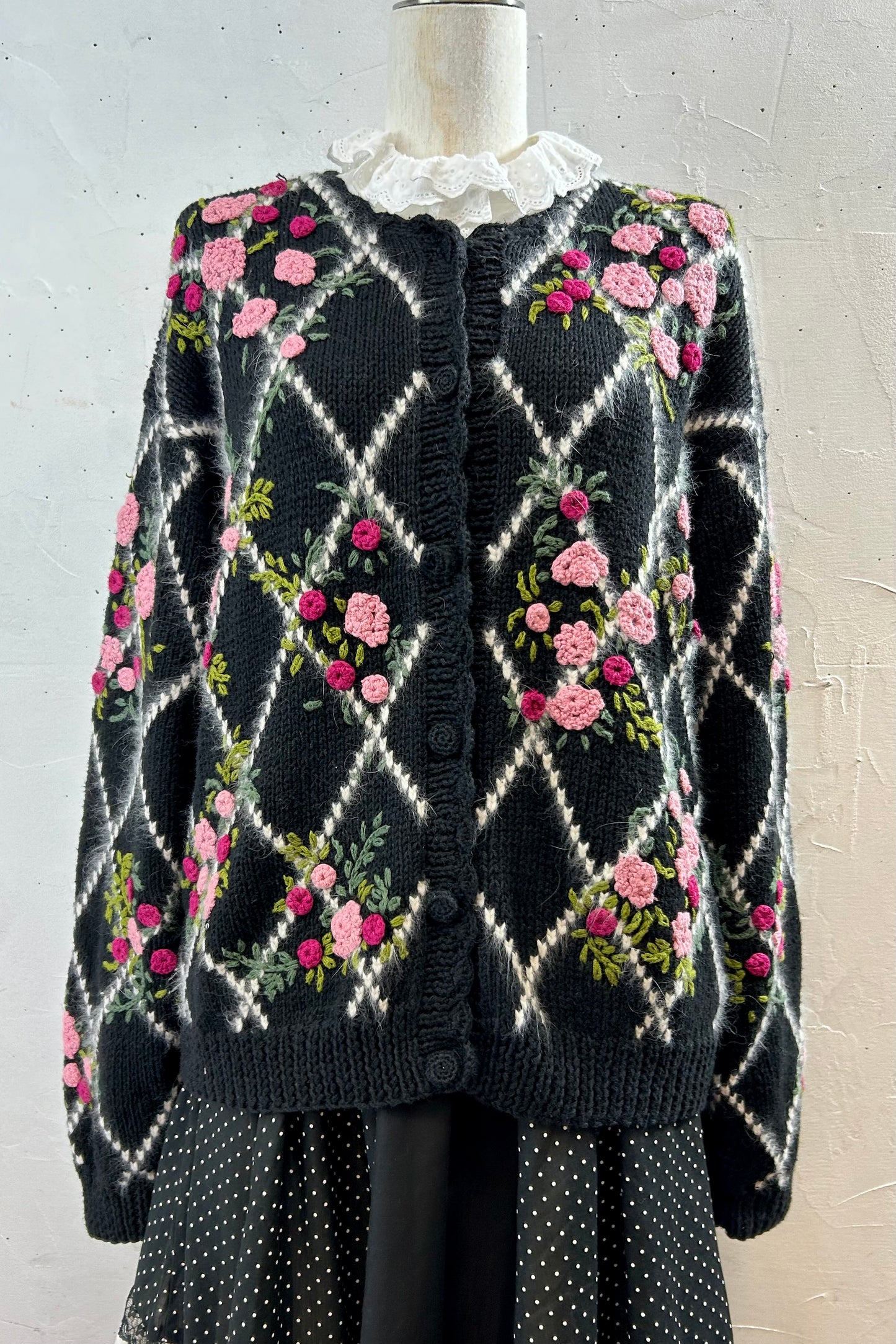 Vintage Hand Knit Cardigan [I28516]