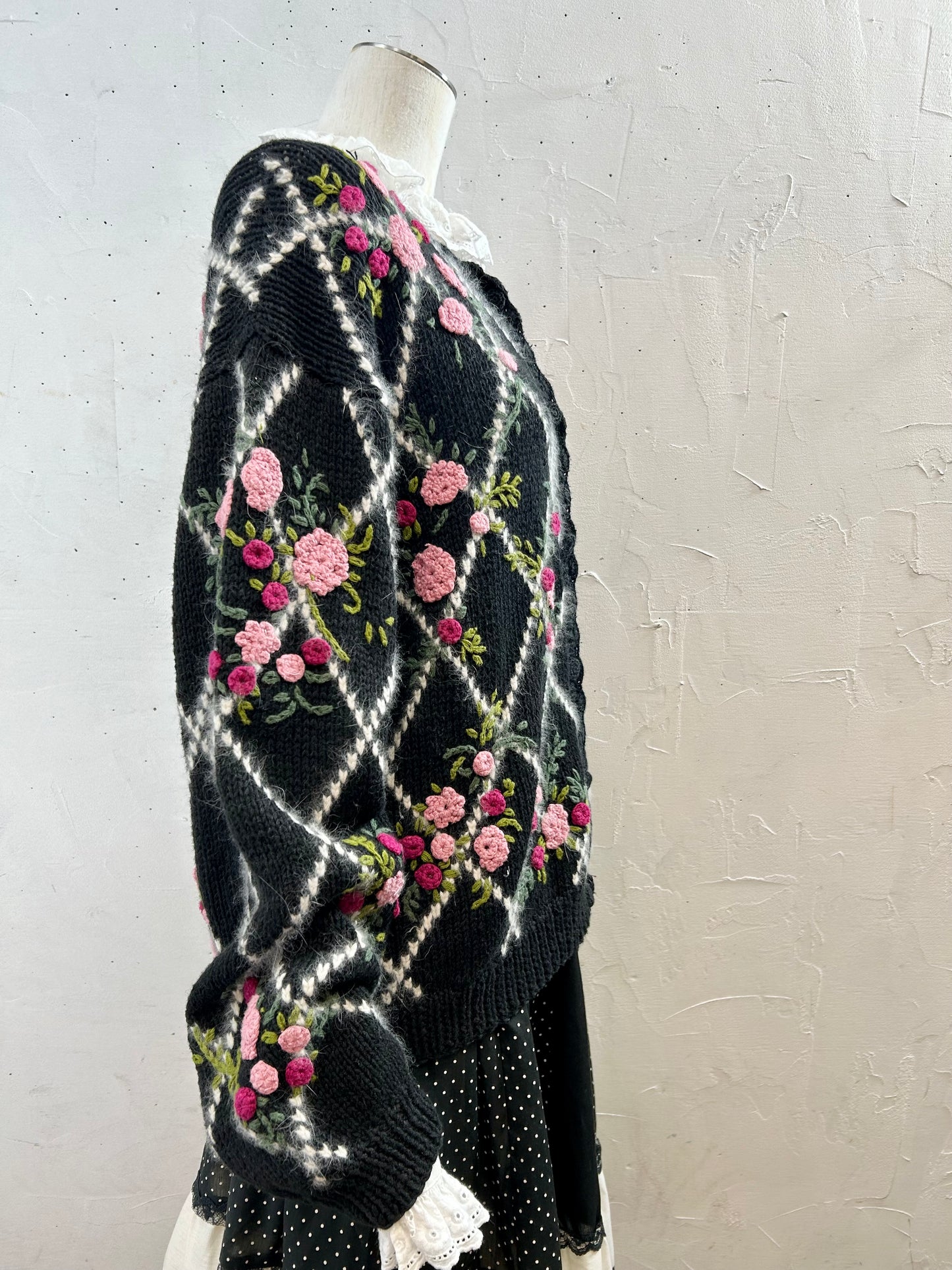 Vintage Hand Knit Cardigan [I28516]