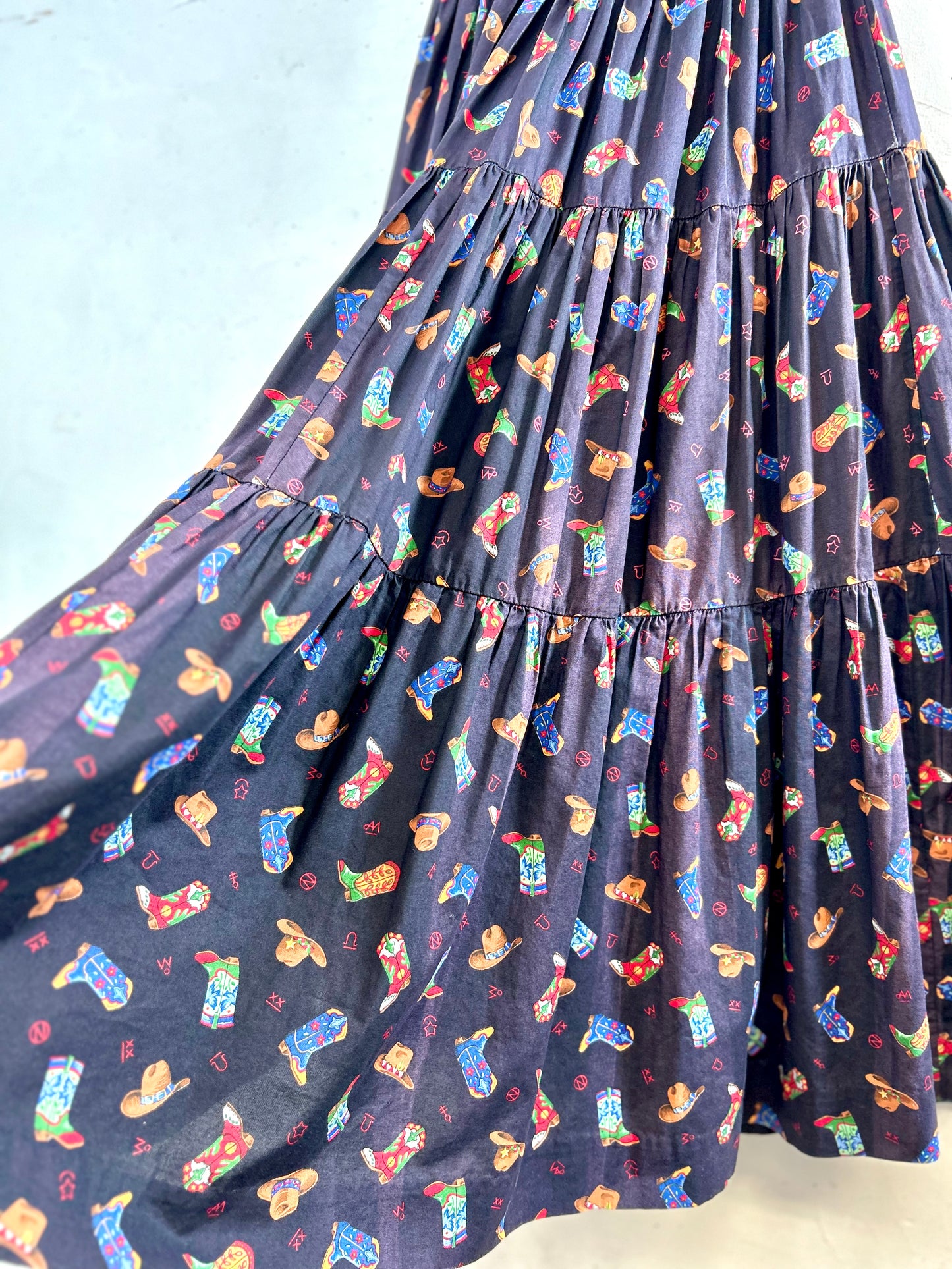 Vintage Tiered Skirt MADE IN USA [D30033]