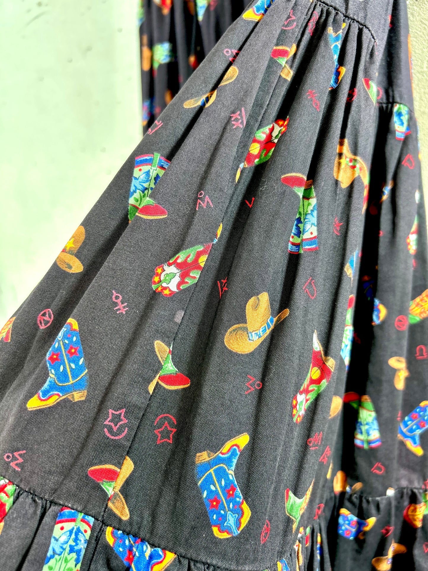 Vintage Tiered Skirt MADE IN USA [D30033]