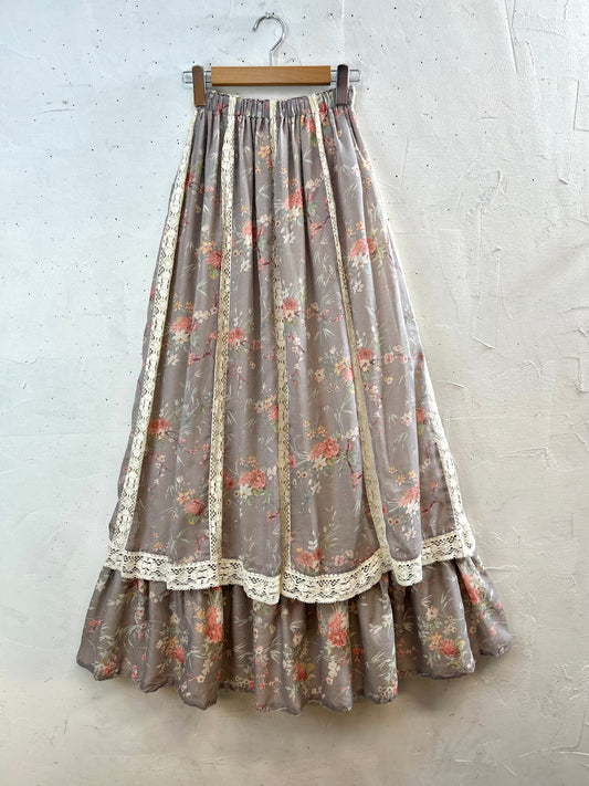 '70sVintage Tiered Skirt [D30032]