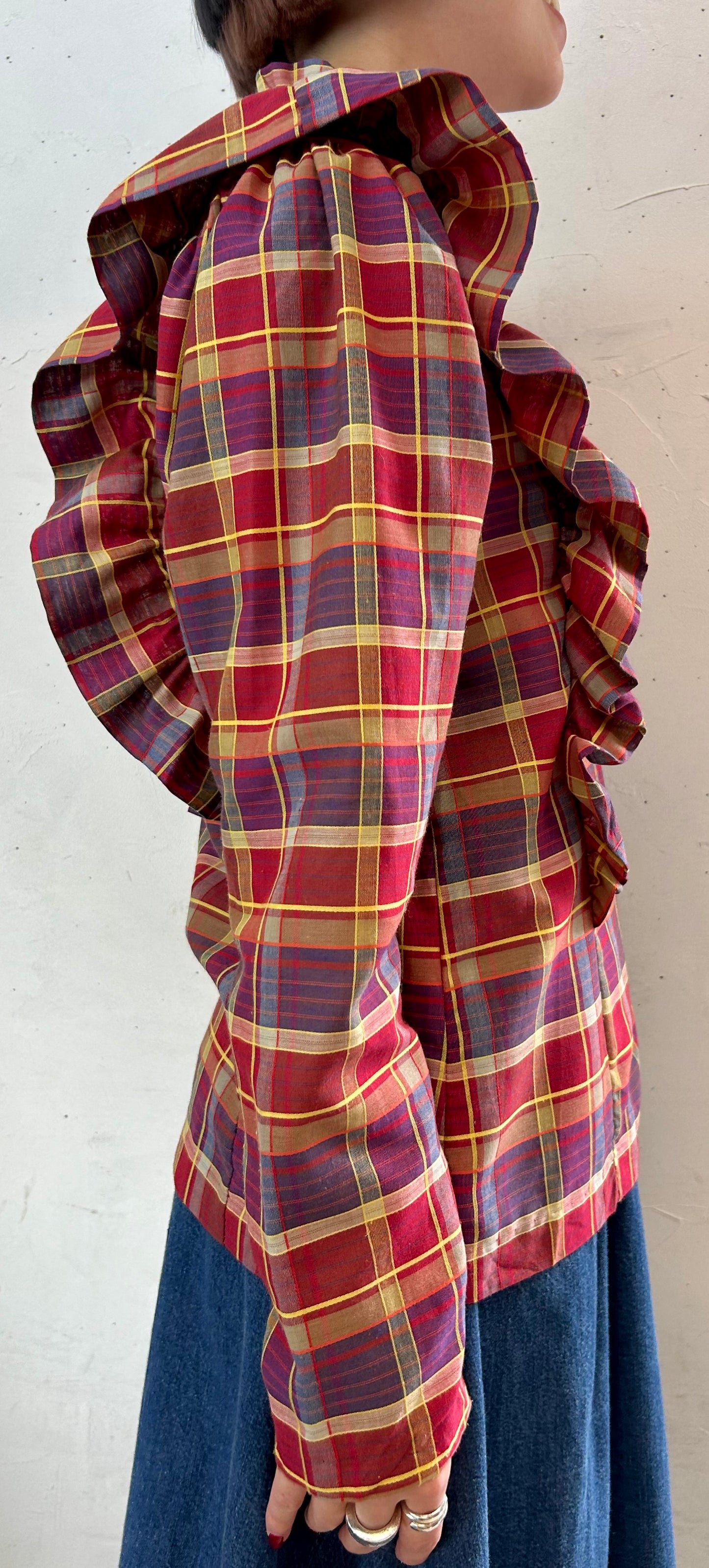 Vintage Plaid Blouse [E27196]