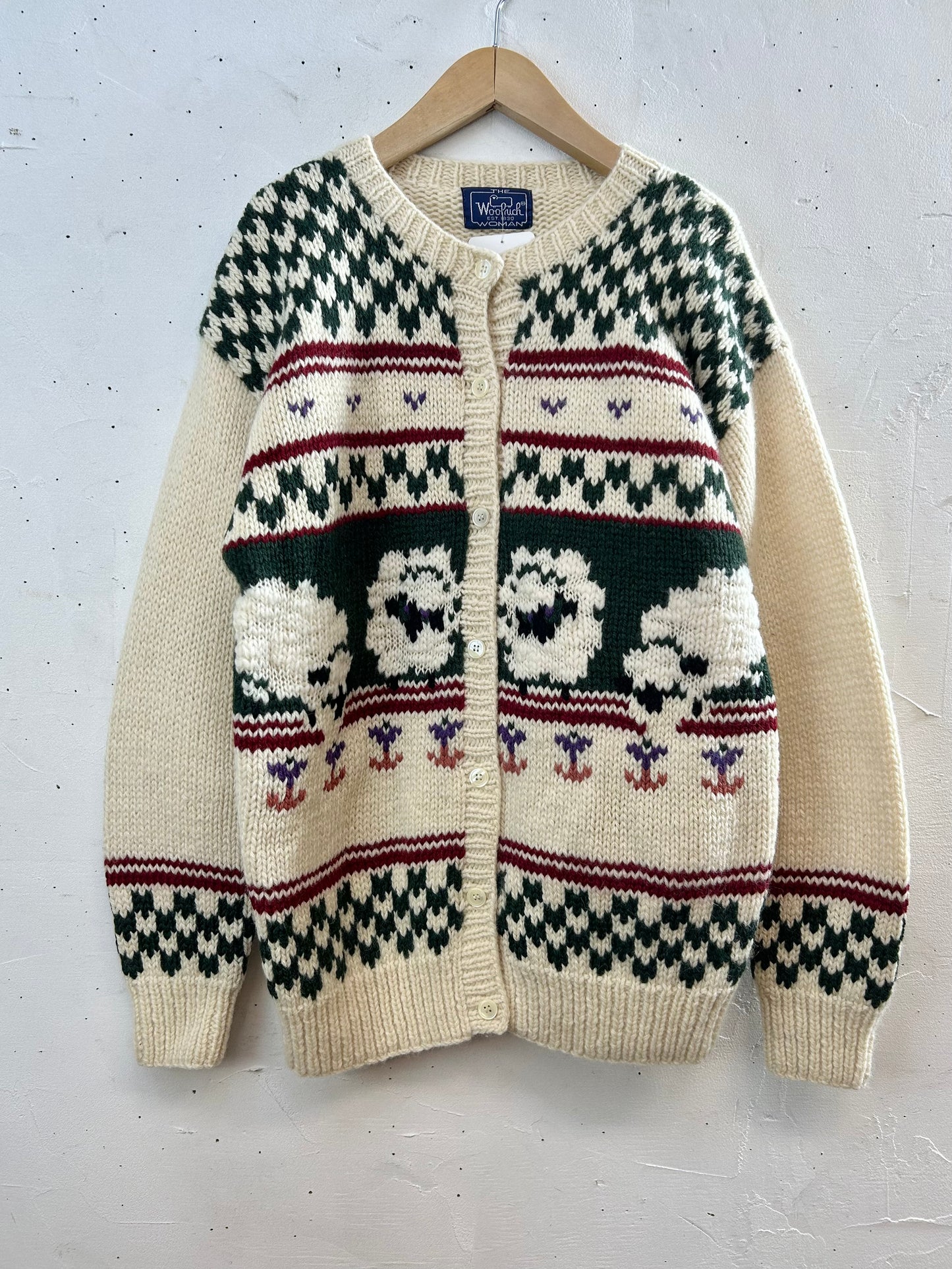 Vintage Hand Knit Cardigan 〜Wool Rich〜 [A29397]