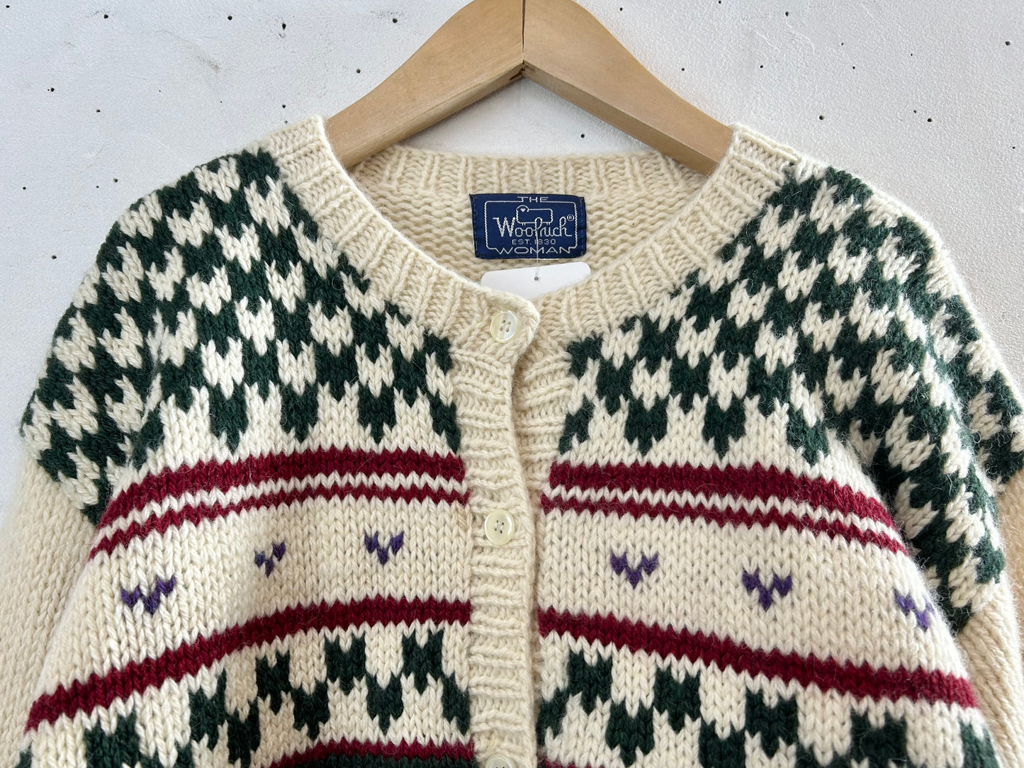 Vintage Hand Knit Cardigan 〜Wool Rich〜 [A29397]