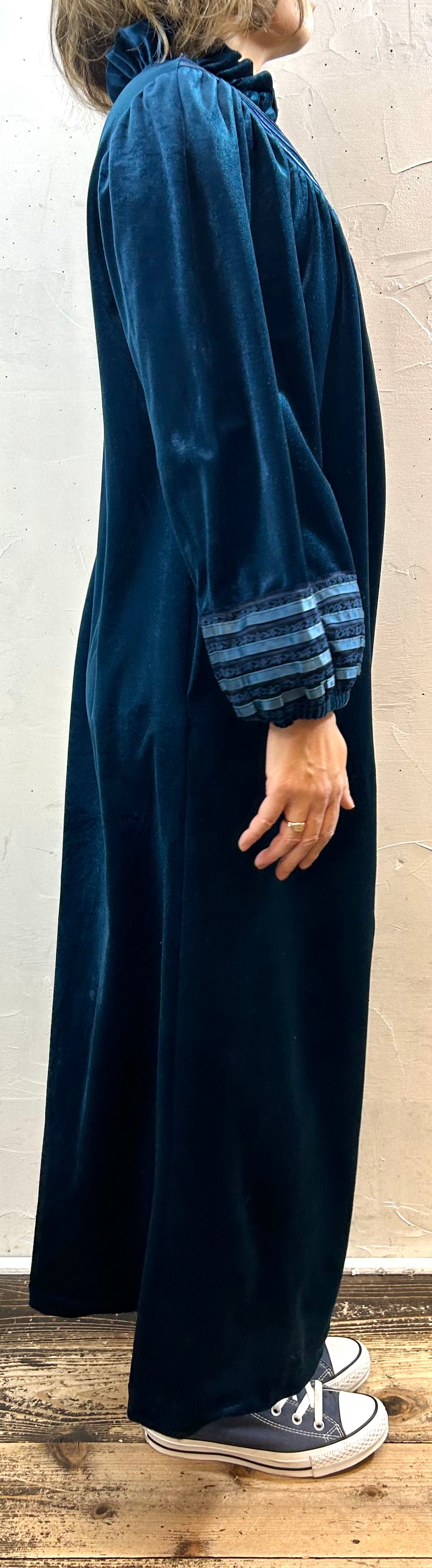 Vintage Velours Dress MADE IN USA [K28965]