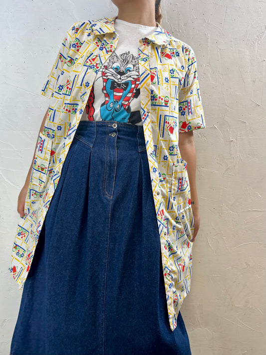 '70s Vintage Flower Dress [H28095]