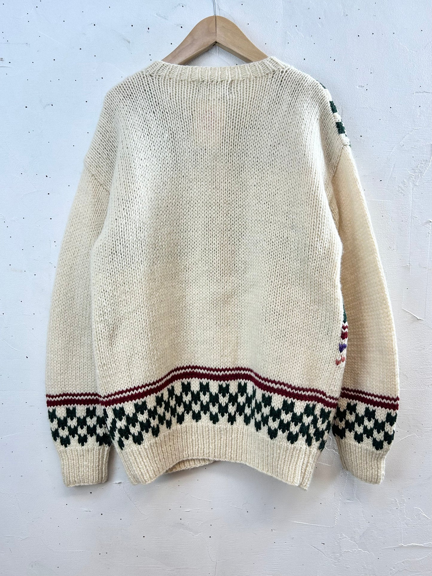 Vintage Hand Knit Cardigan 〜Wool Rich〜 [A29397]