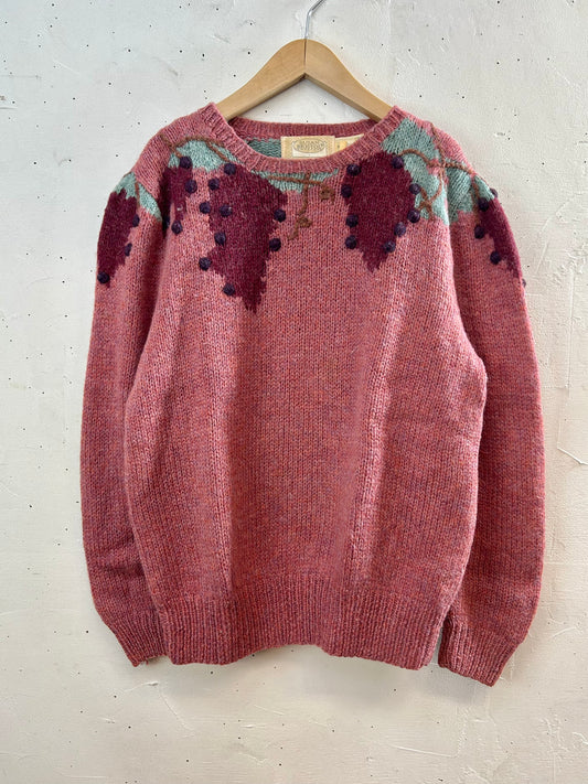 '80s Vintage Hand Knit Sweater 〜SUSAN BRISTOL〜 [A29393]