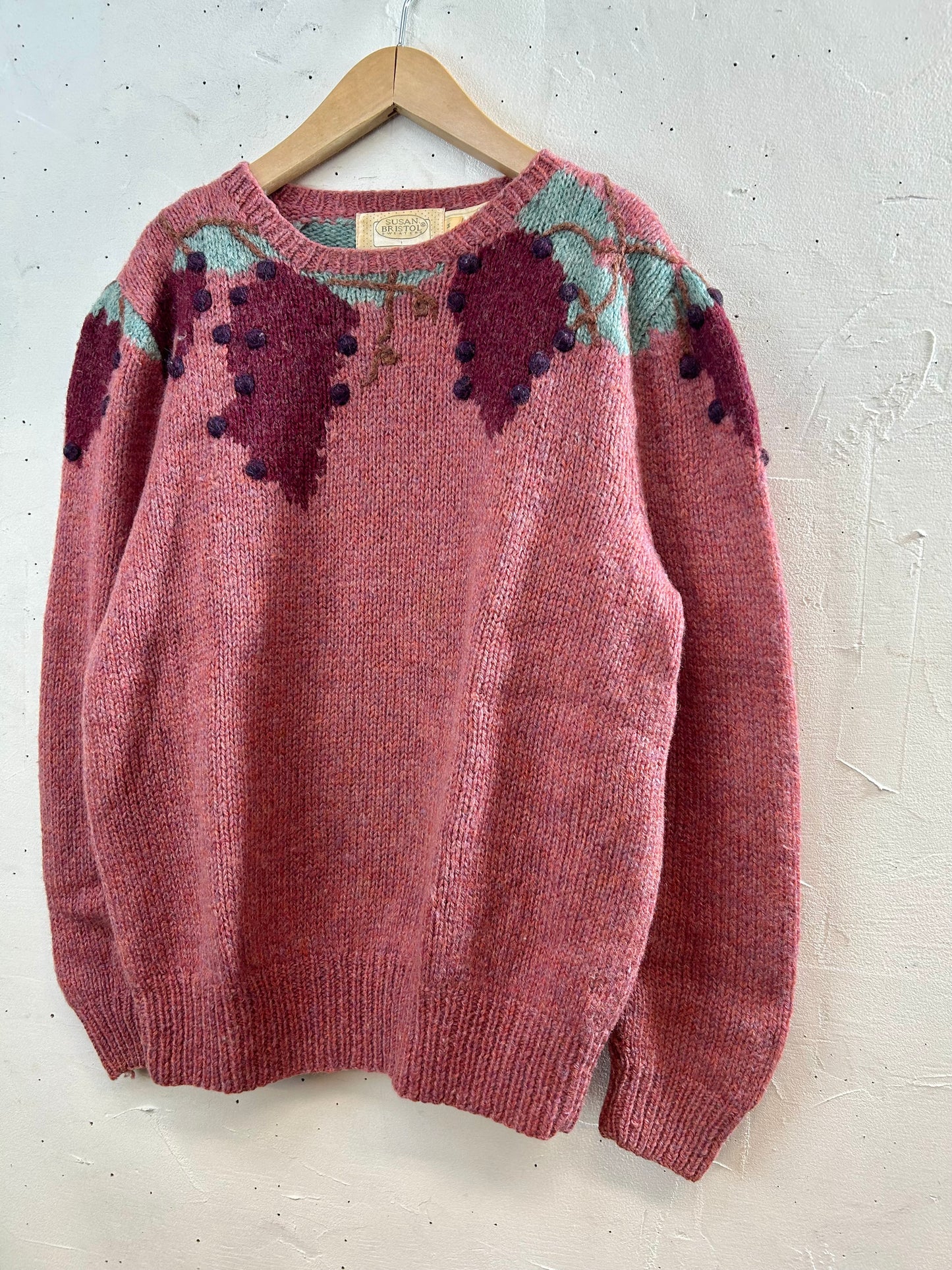 '80s Vintage Hand Knit Sweater 〜SUSAN BRISTOL〜 [A29393]