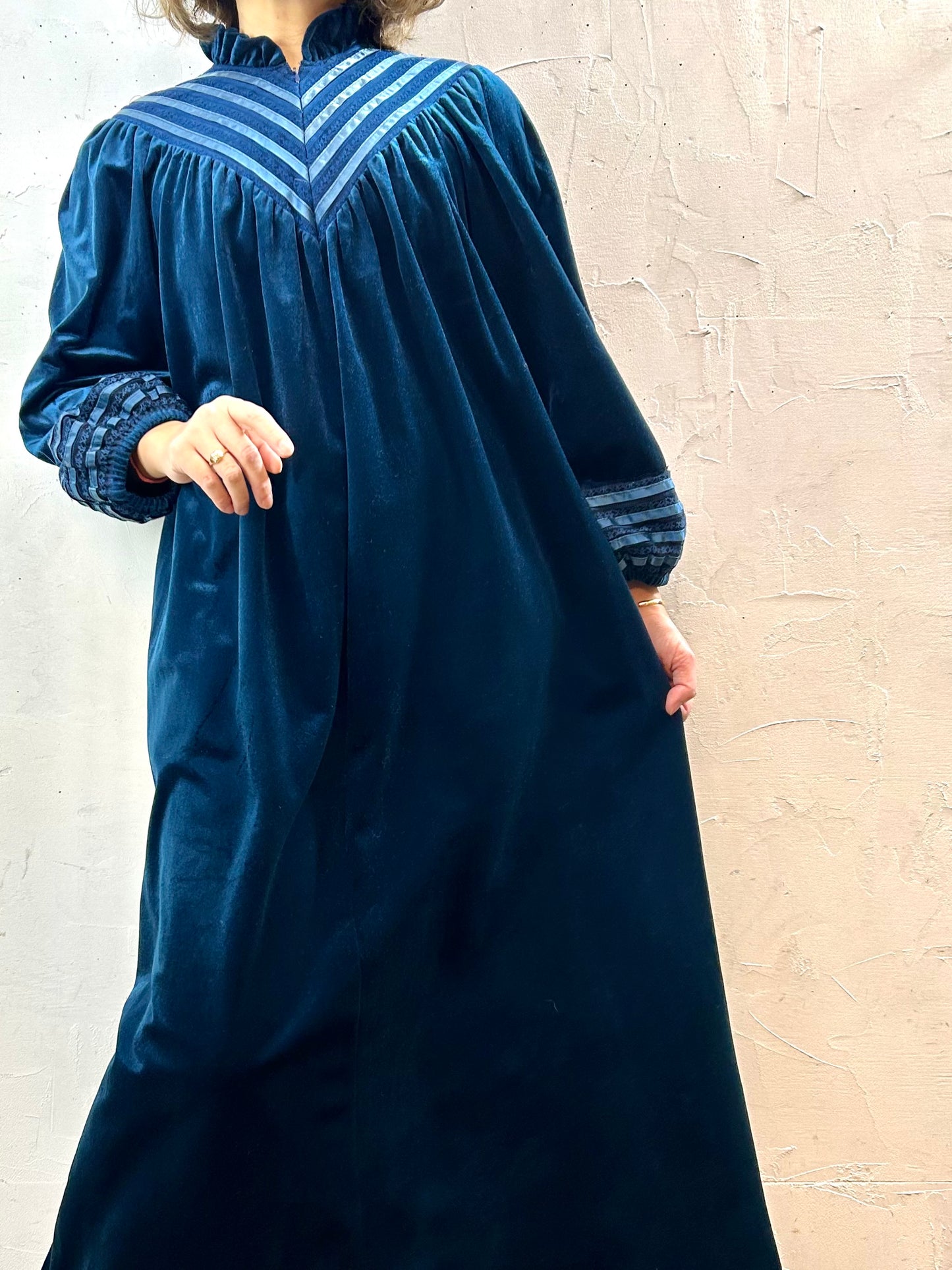 Vintage Velours Dress MADE IN USA [K28965]