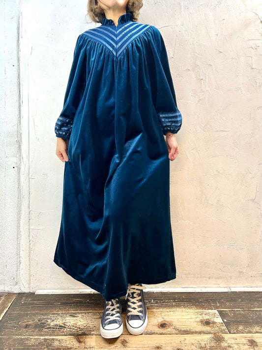 Vintage Velours Dress MADE IN USA [K28965]
