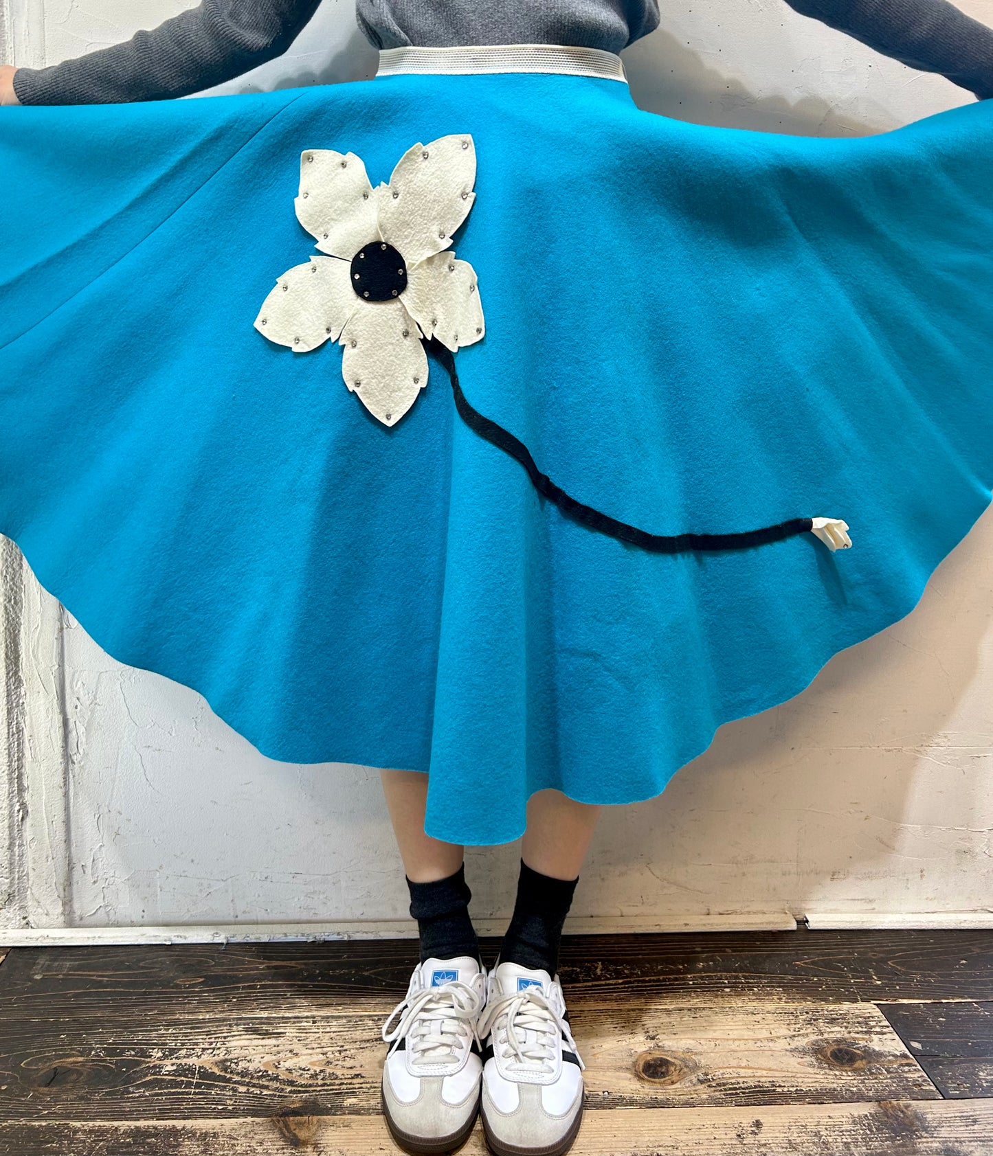 ’50s Vintage Circular Skirt [A25915]